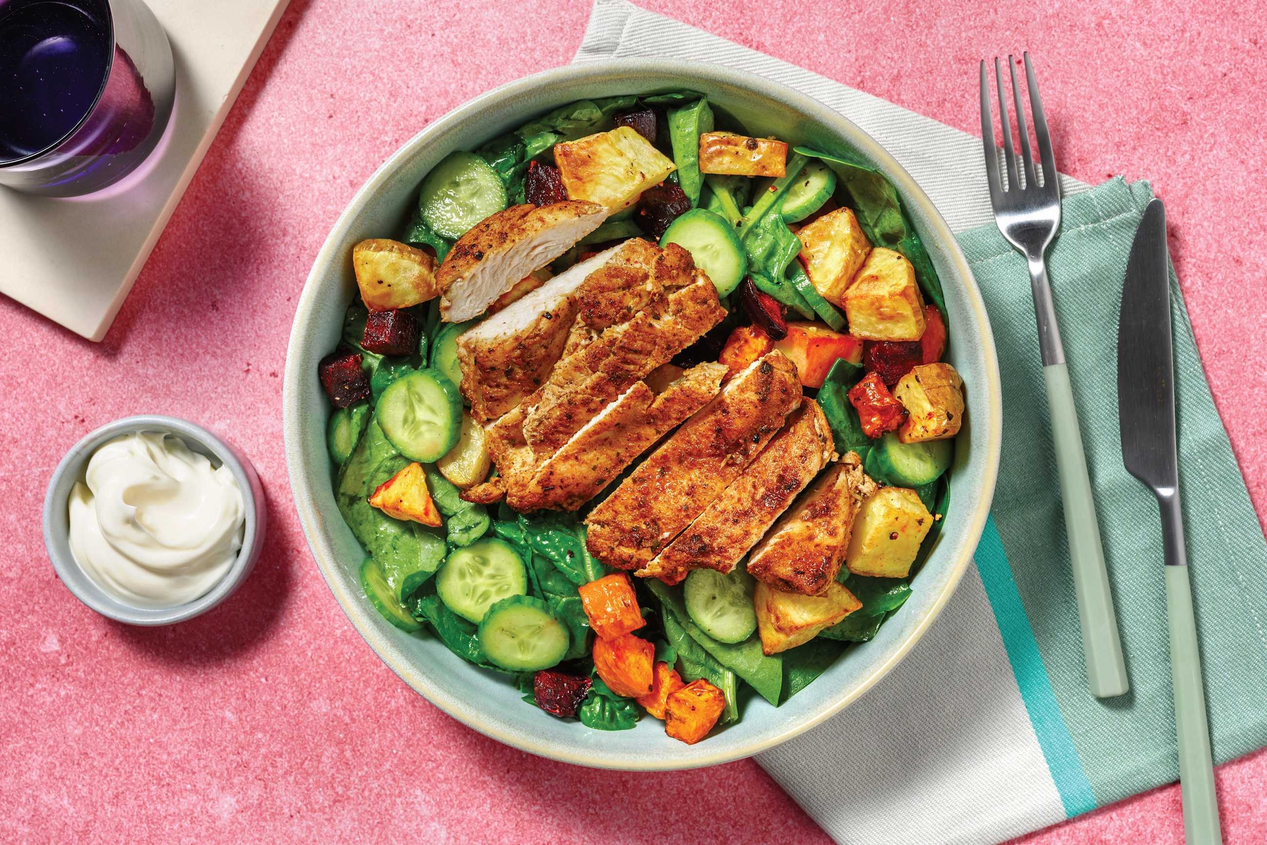 Caribbean Chicken & Roasted Veggies