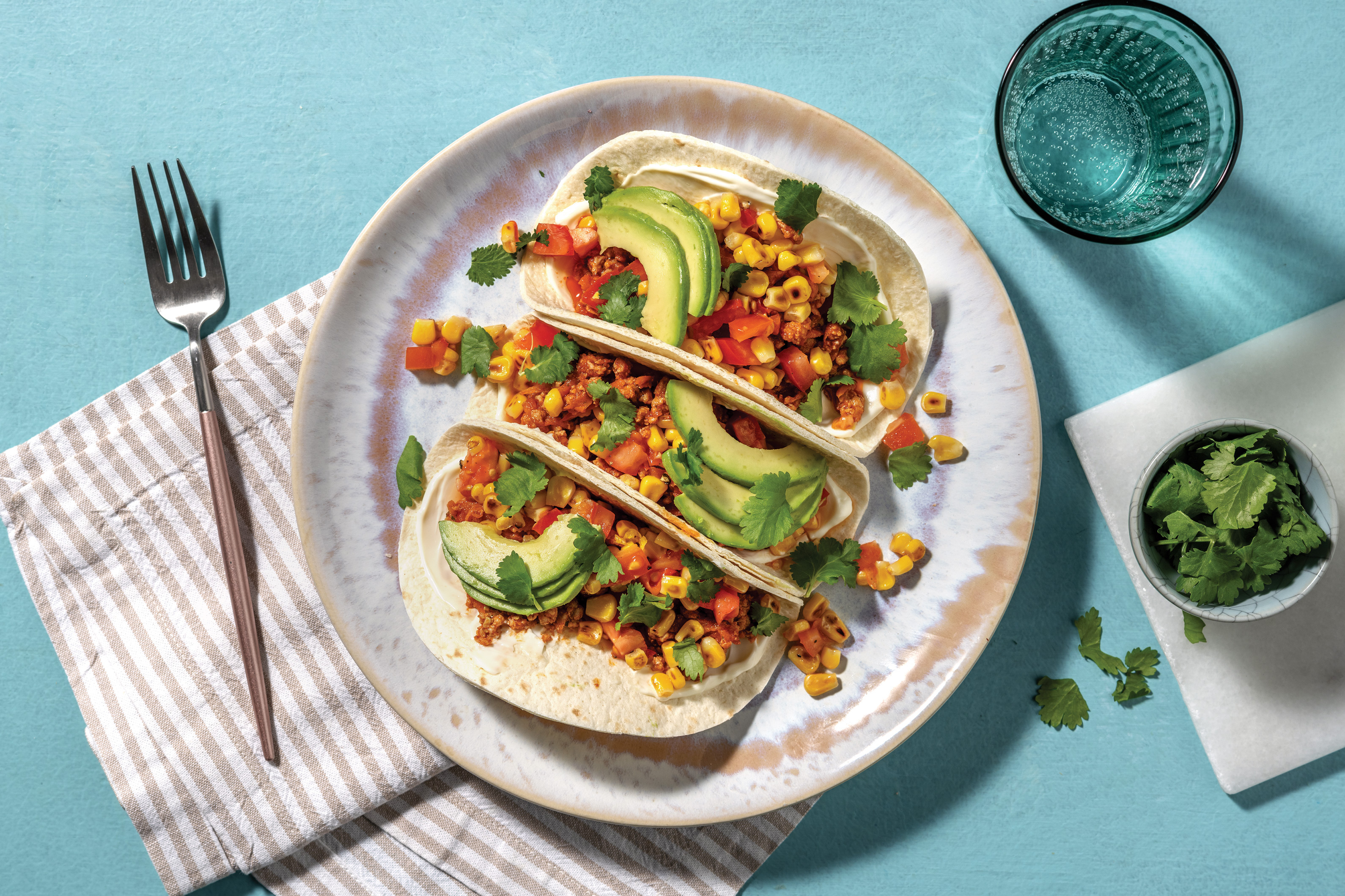 Tex-Mex Pork & Avocado Tacos