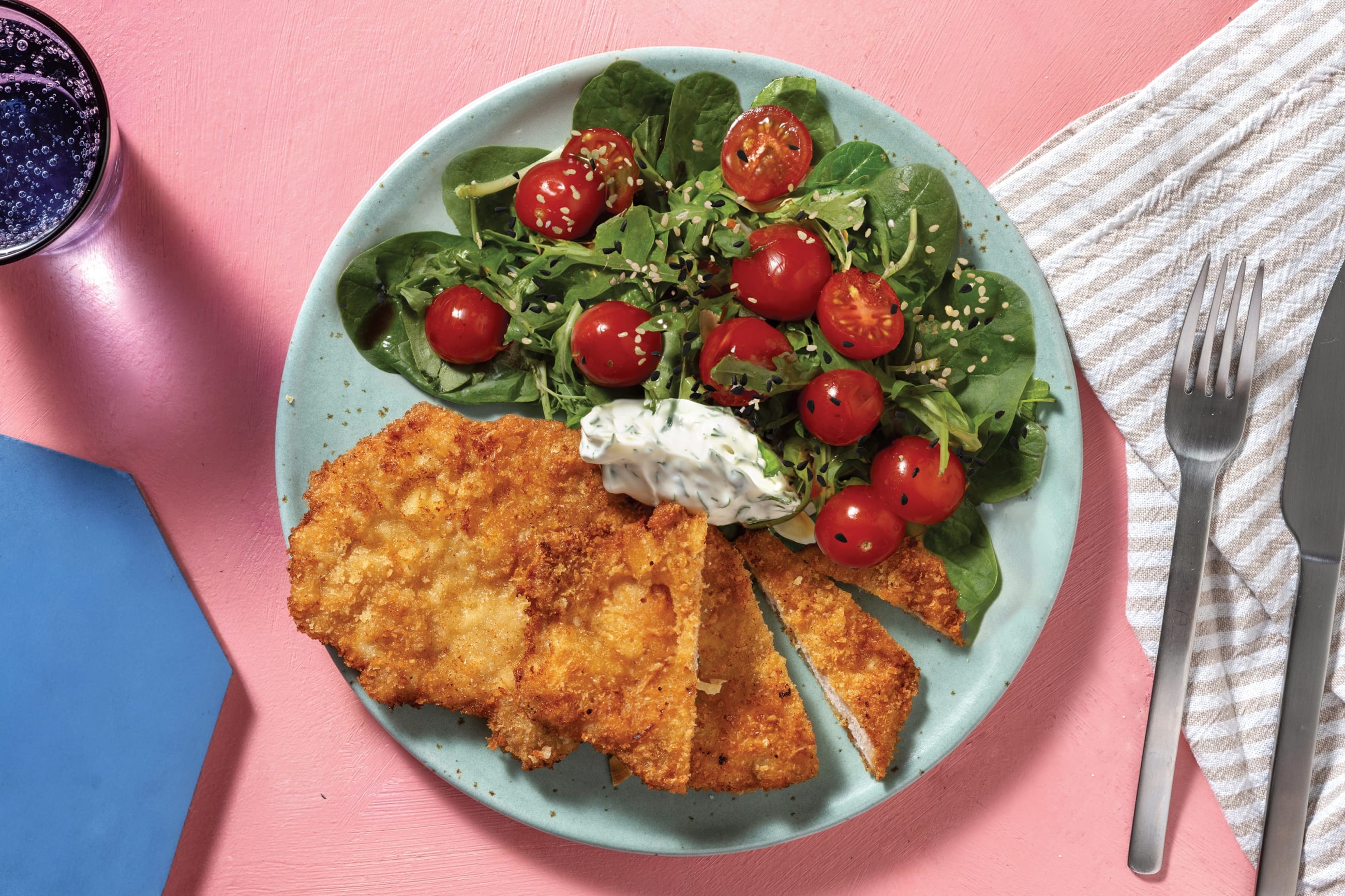 Nonna's Halloumi Cotoletta & Parmesan Salad