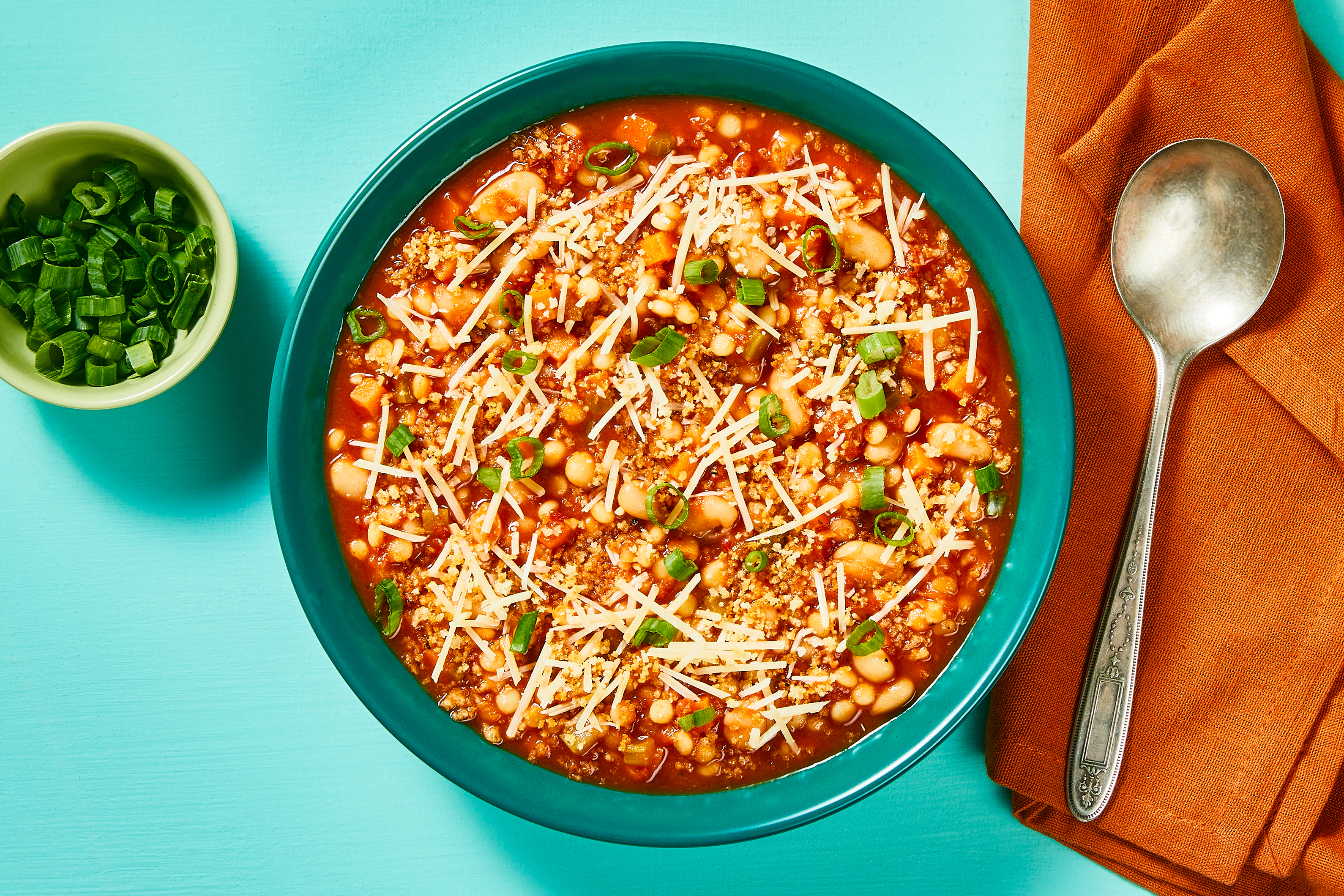 Chicken Sausage, Pasta e Fagioli Soup