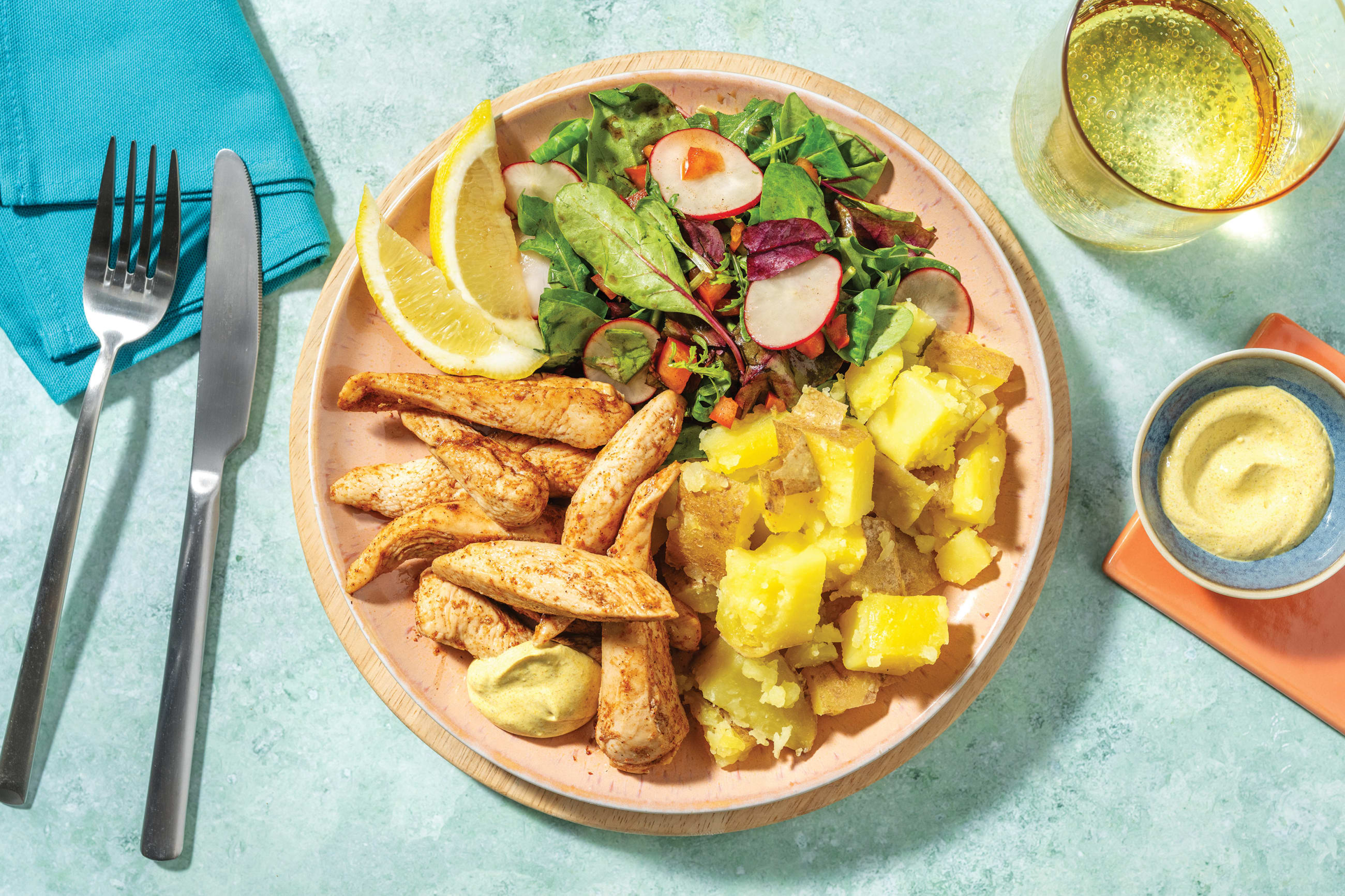 Easy Chicken Tenders & Lemony Potatoes