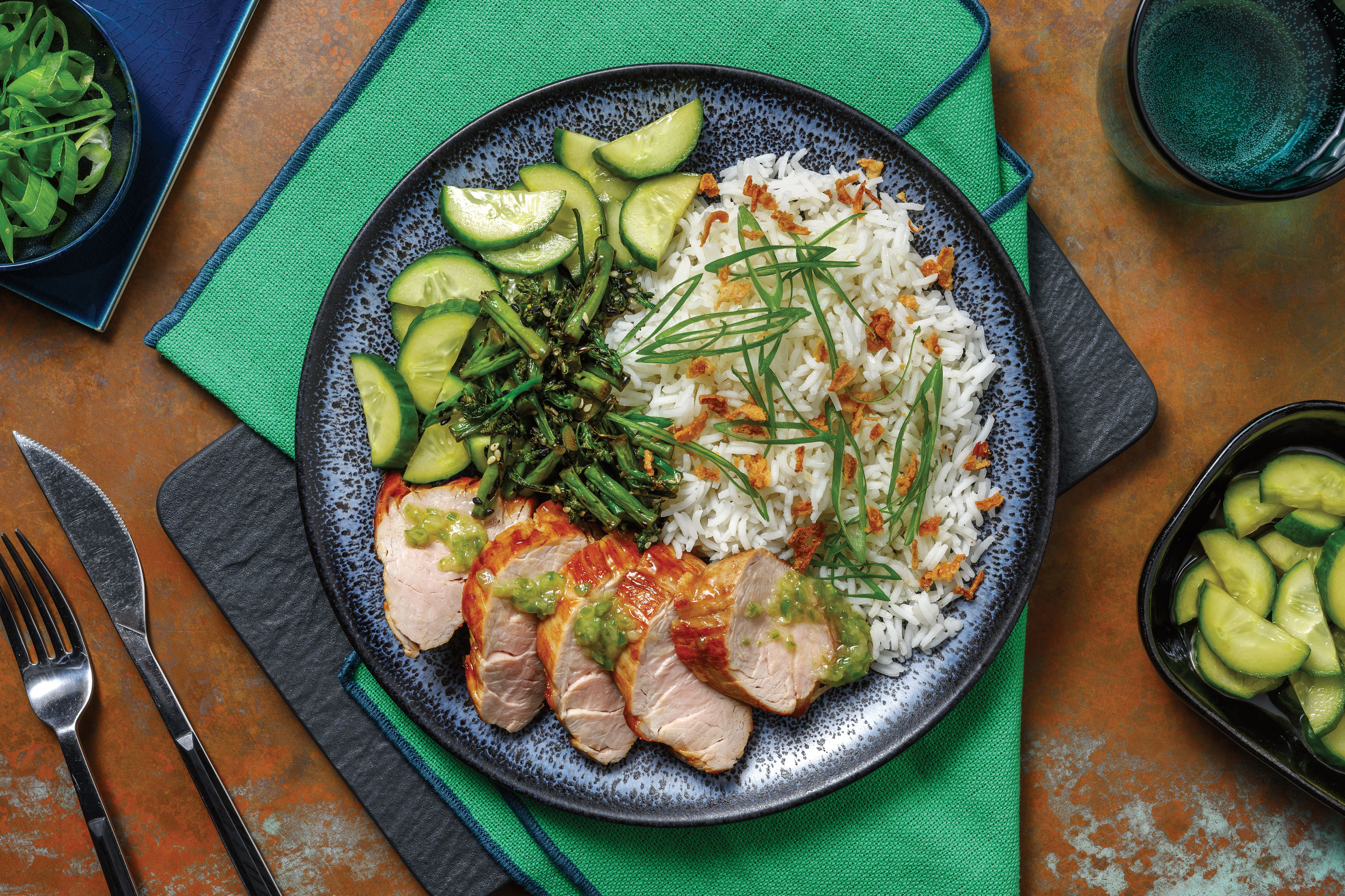 Char Siu Pork & Sesame Soy Greens