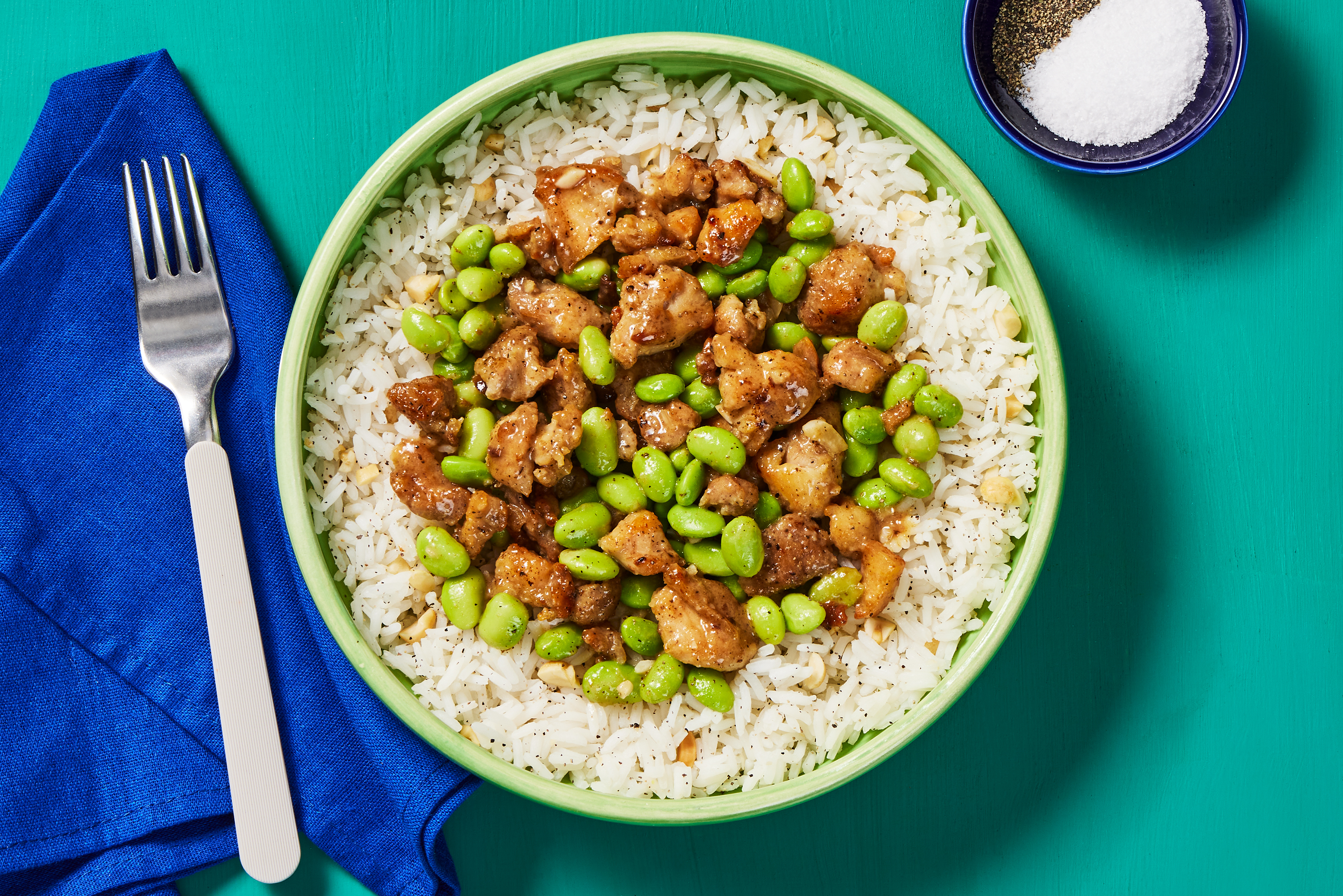 Plum Delicious Ginger Chicken & Edamame