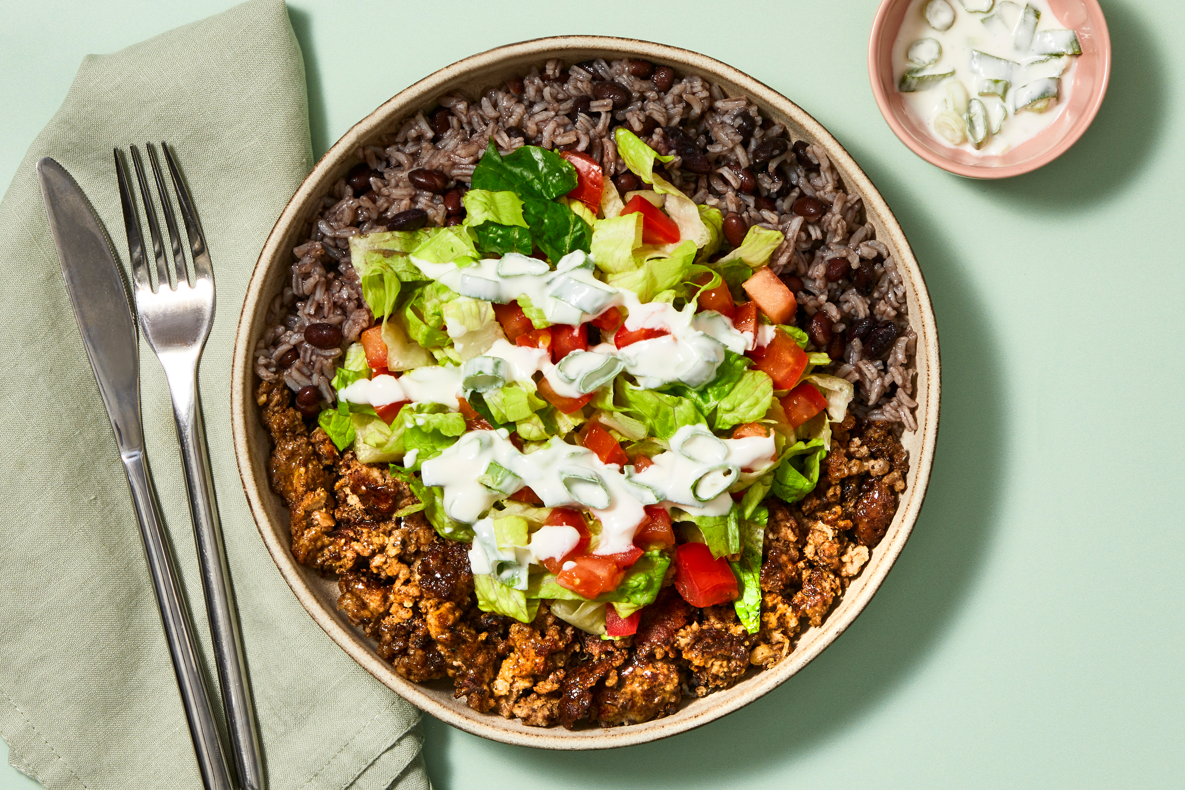 Tex-Mex Beef & Black Bean Rice Bowls