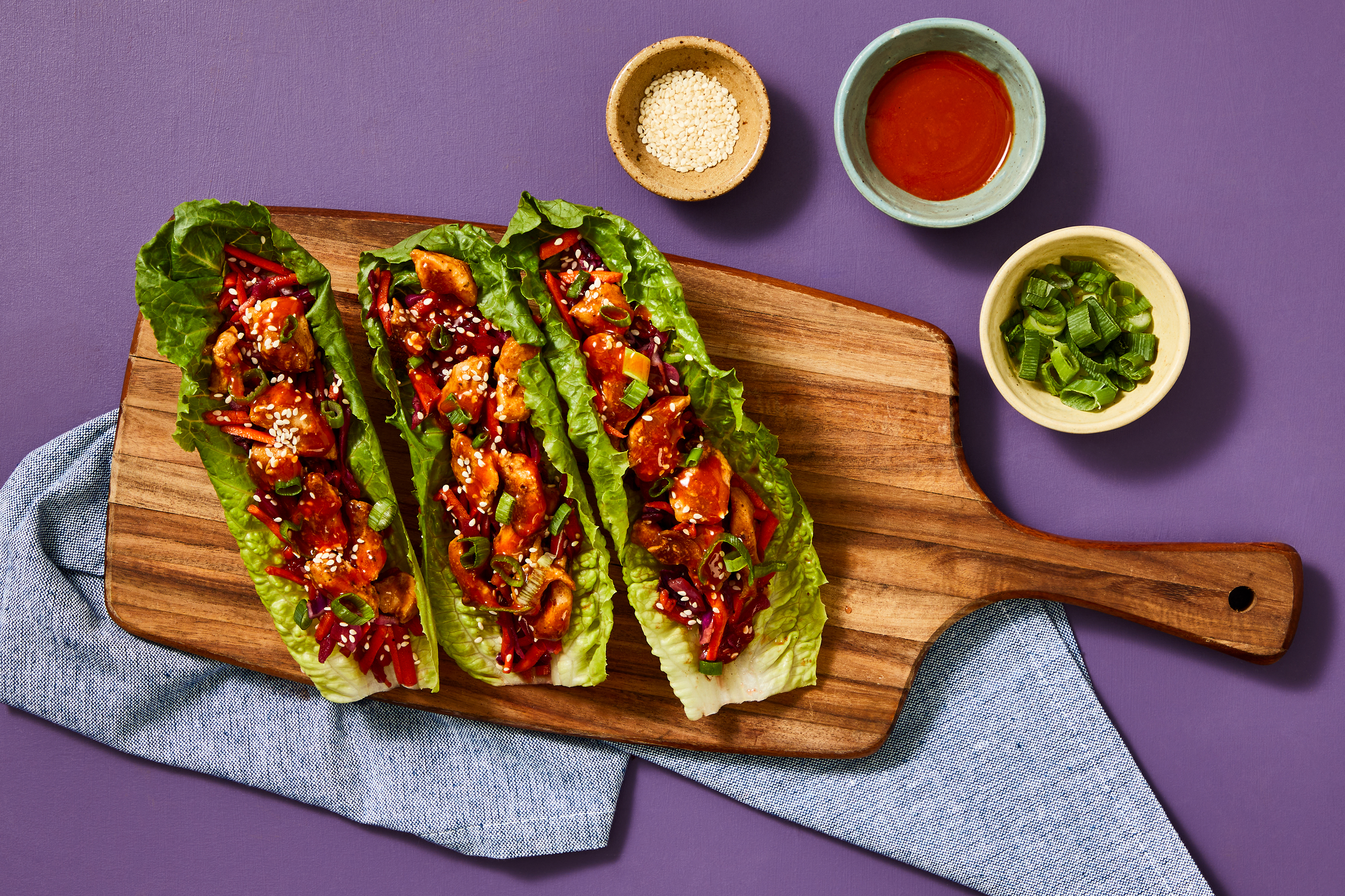 Sweet & Spicy Chicken Lettuce Wraps