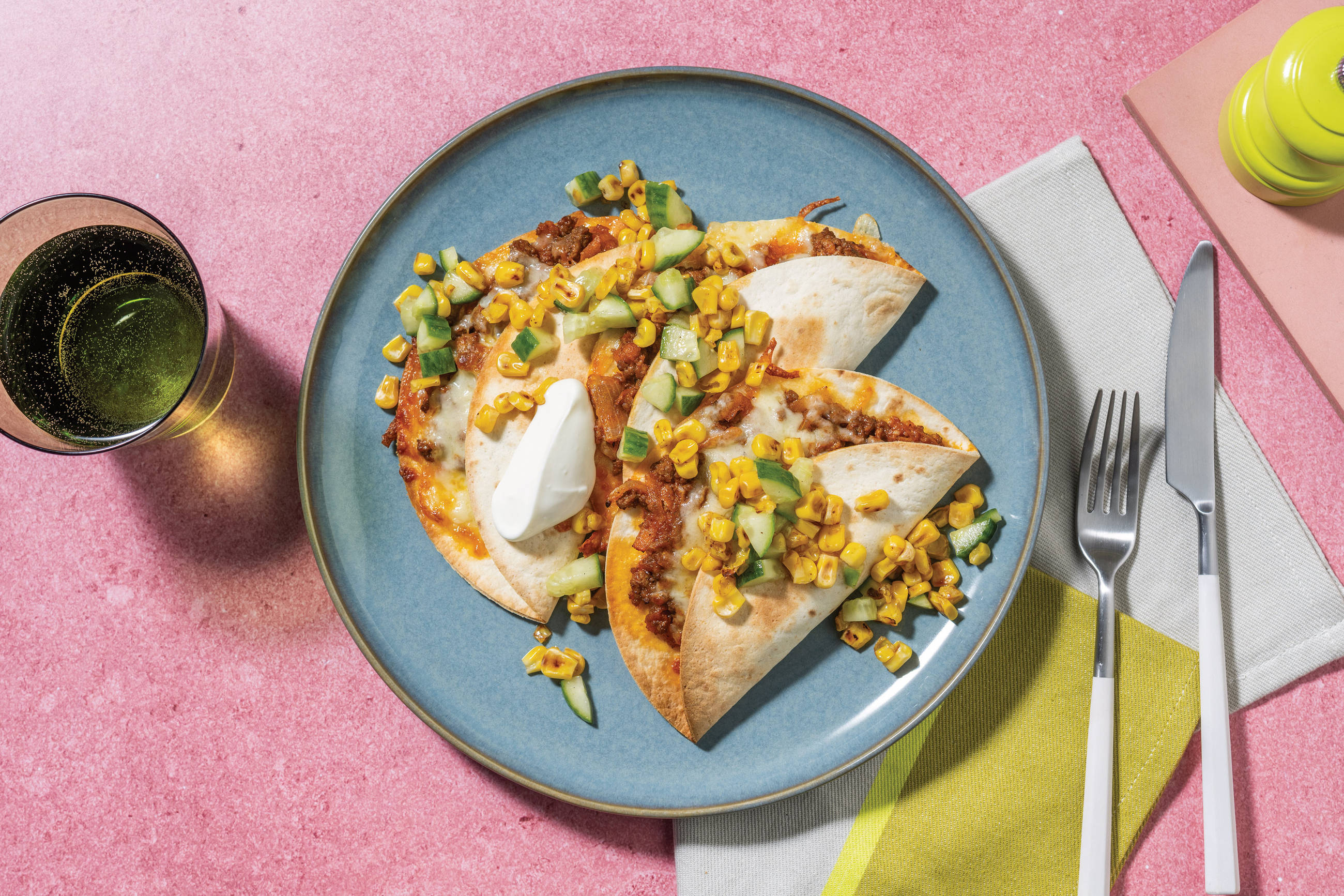 Cheesy Louisiana Lamb Quesadillas