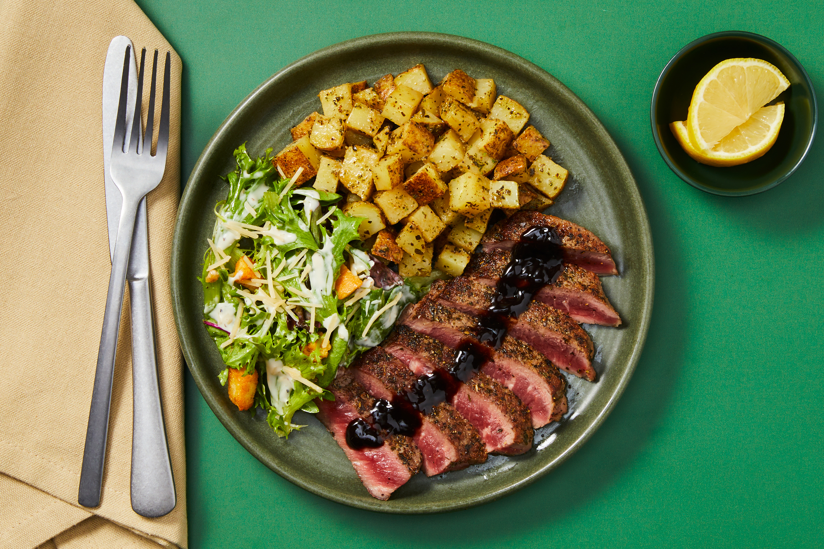 Balsamic-Glazed Steak Tagliata