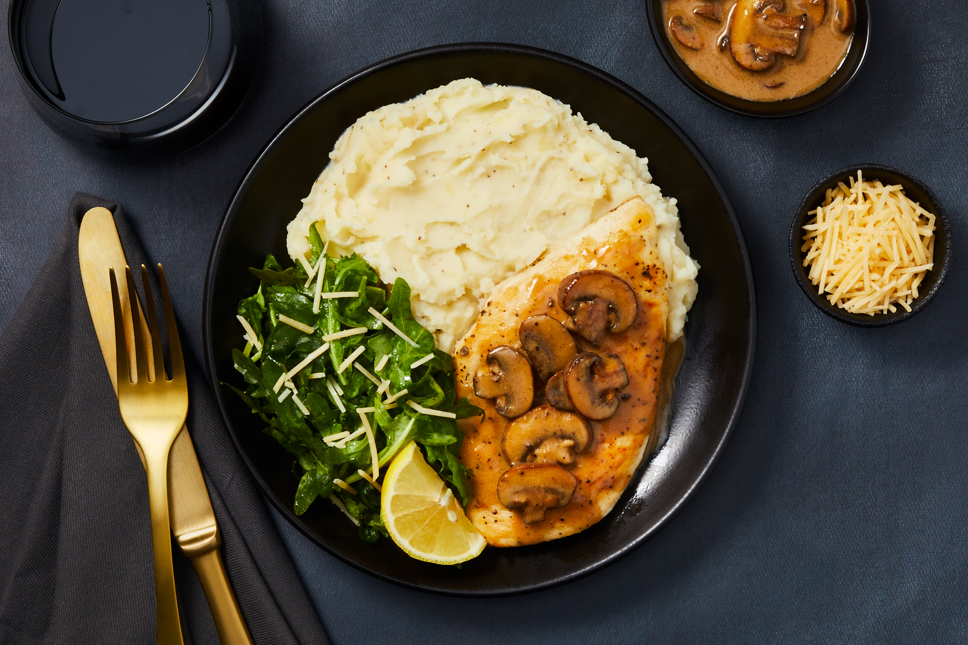 Chicken & Creamy Mushroom Sauce