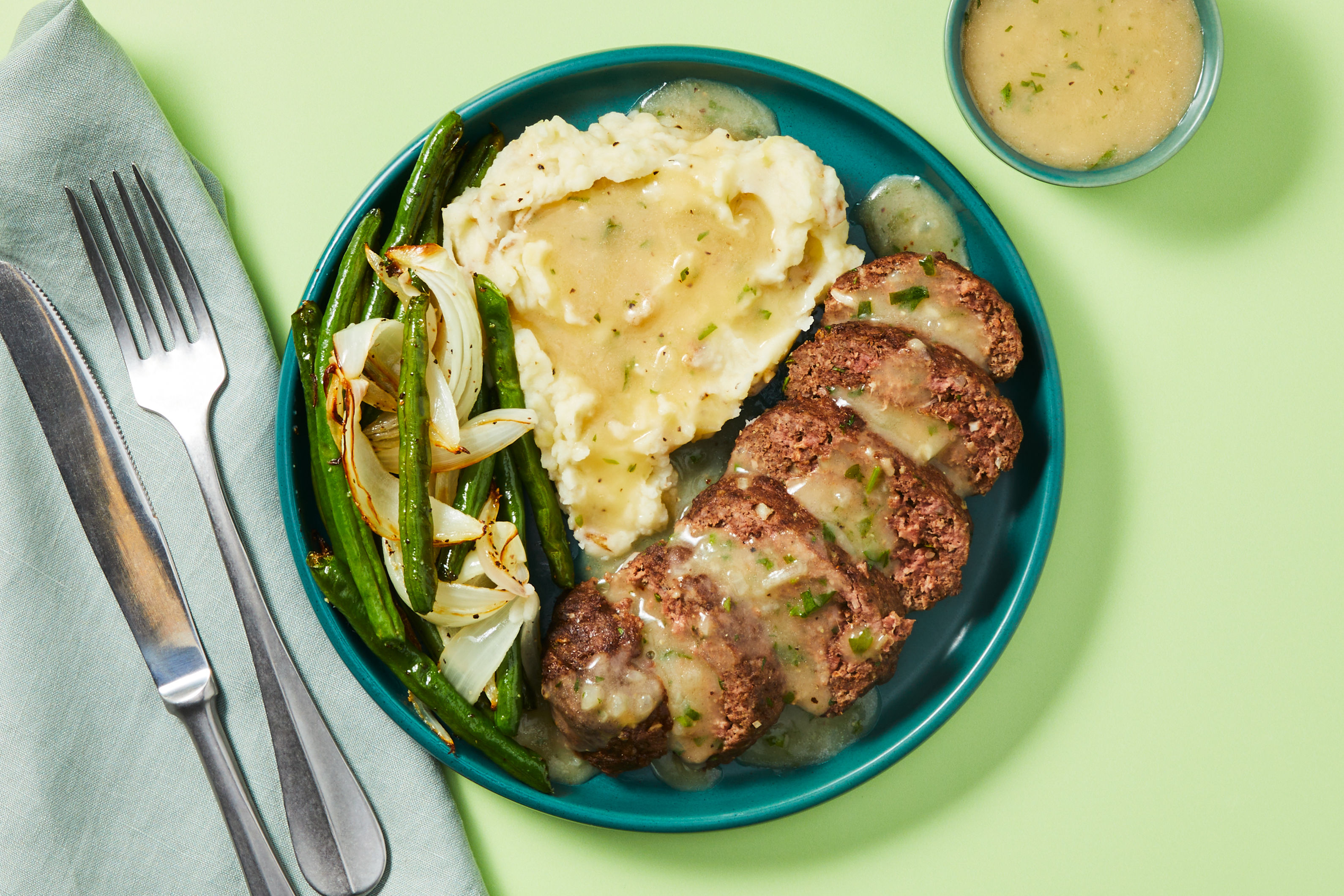 Cozy Spiced-Up Meatloaves & Gravy