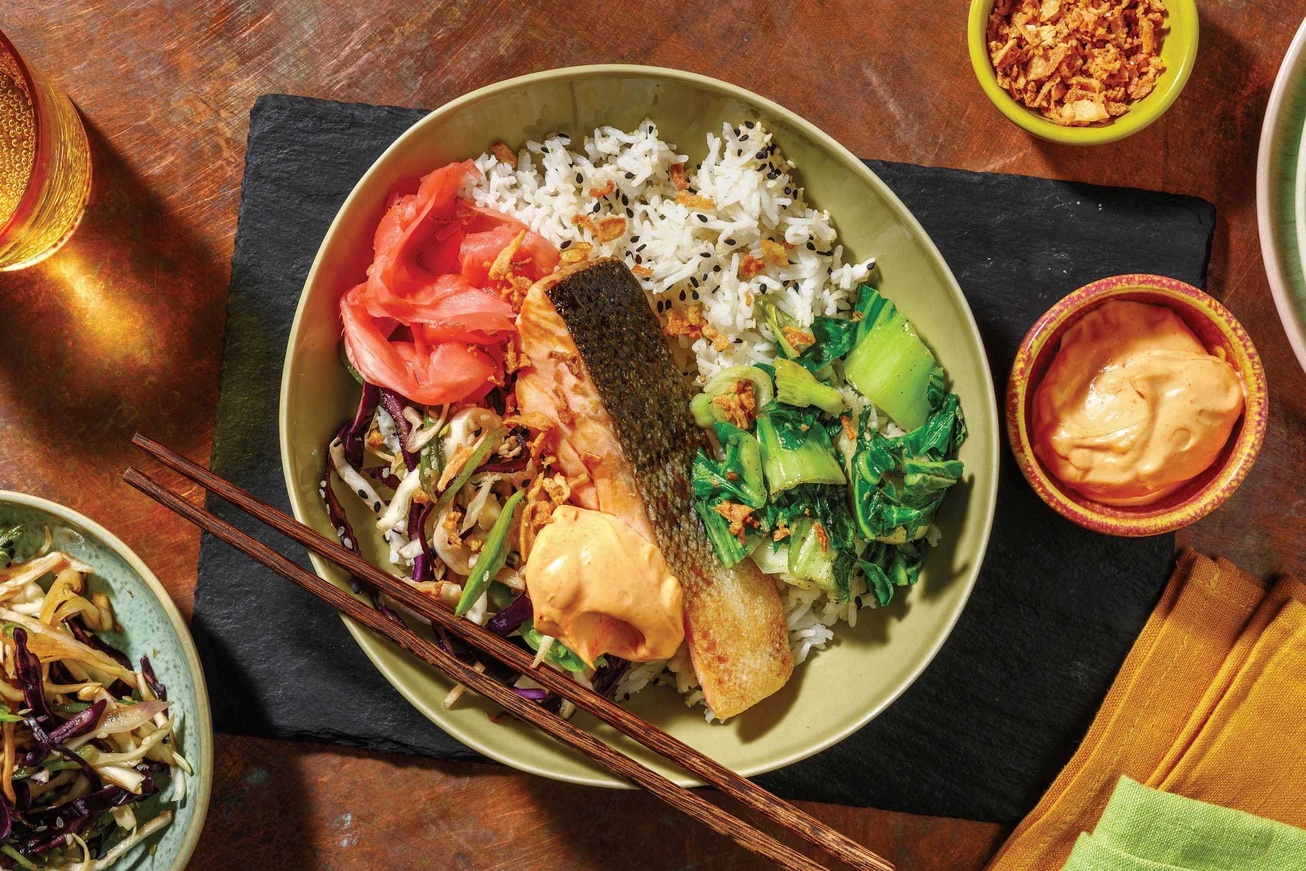 Ponzu Salmon Poke Bowl