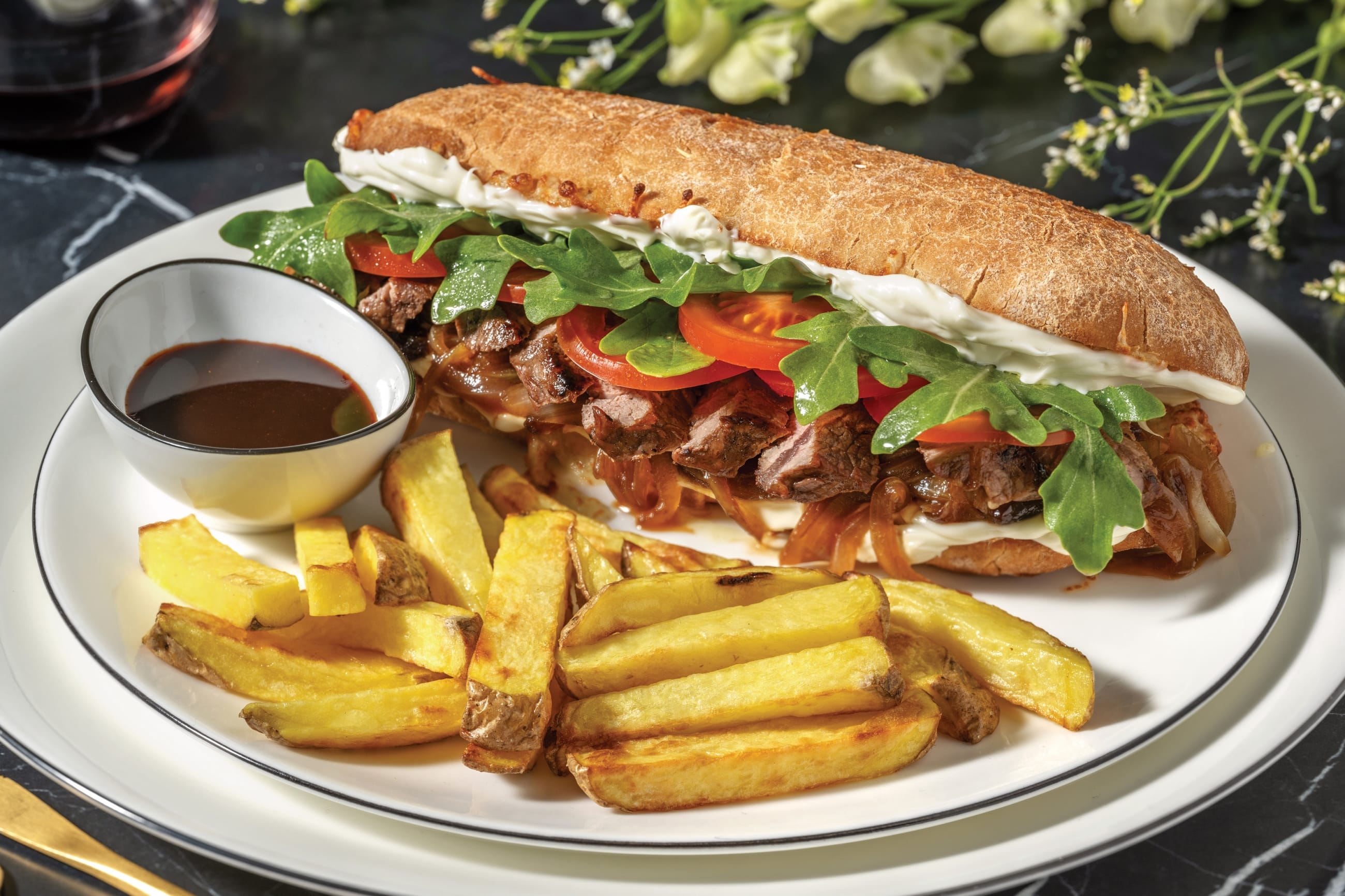 Venison Steak & Caramelised Onion Panini