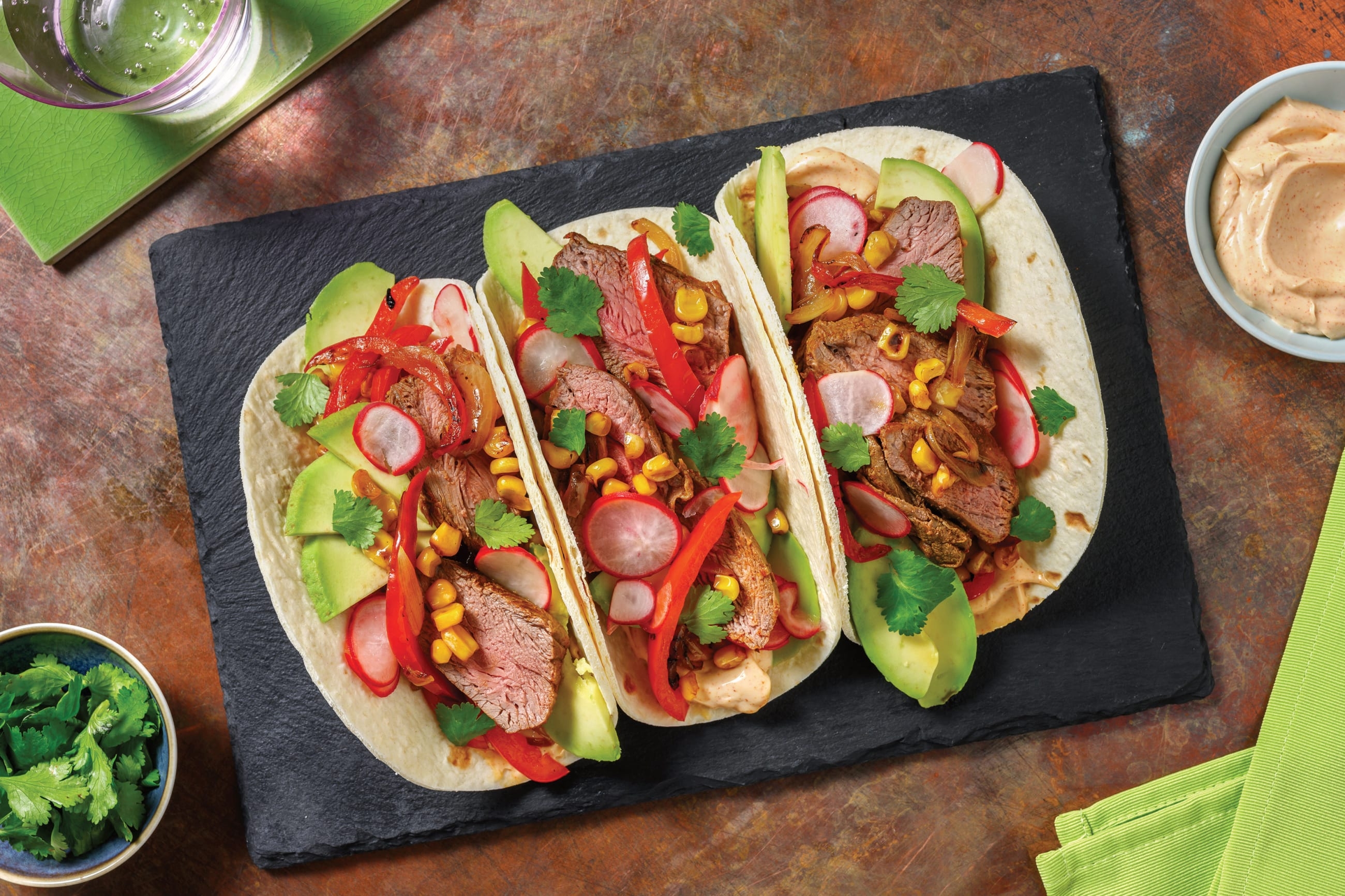 Lamb Rump & Grilled Capsicum Tacos
