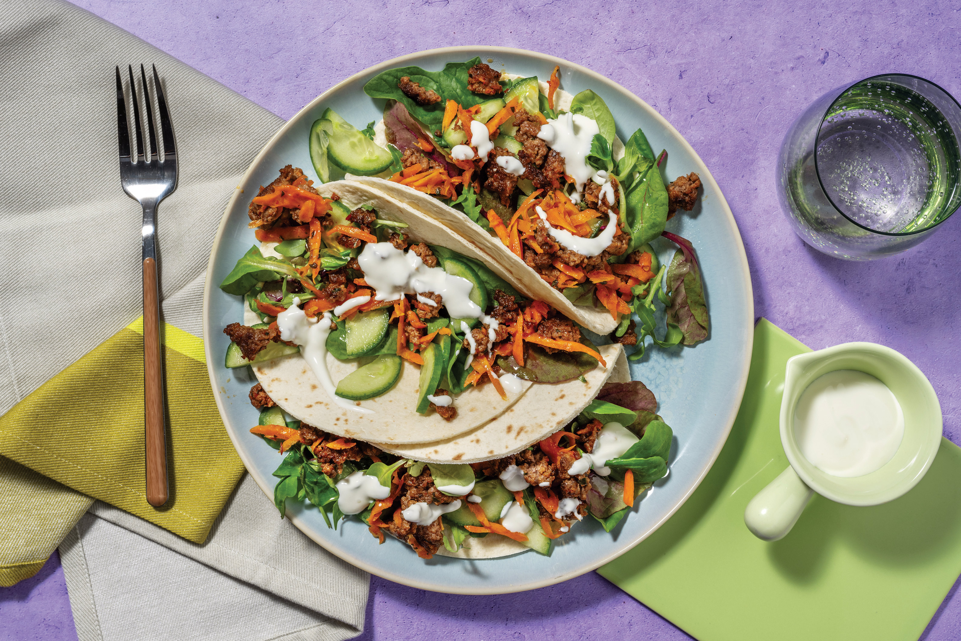 15-Min Honey Harissa Beef Tacos