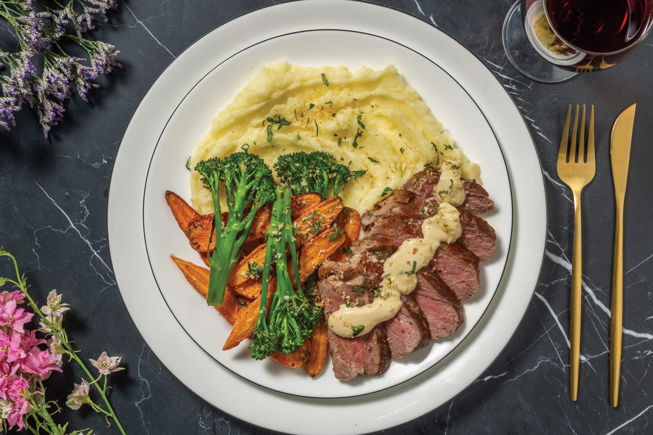 Sirloin Steak & Creamy Dijon Sauce