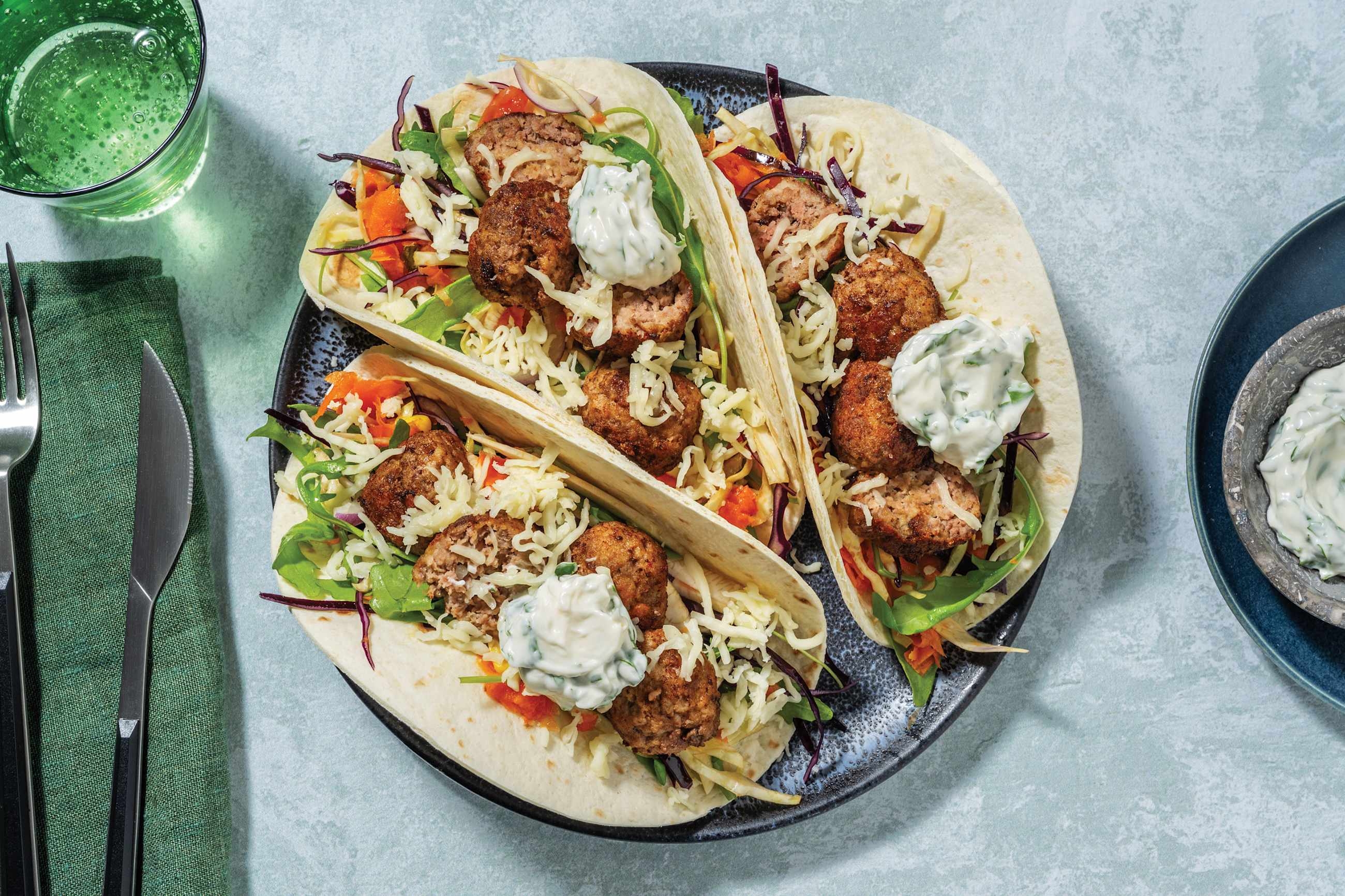 Easy Aussie Beef Meatball Tacos