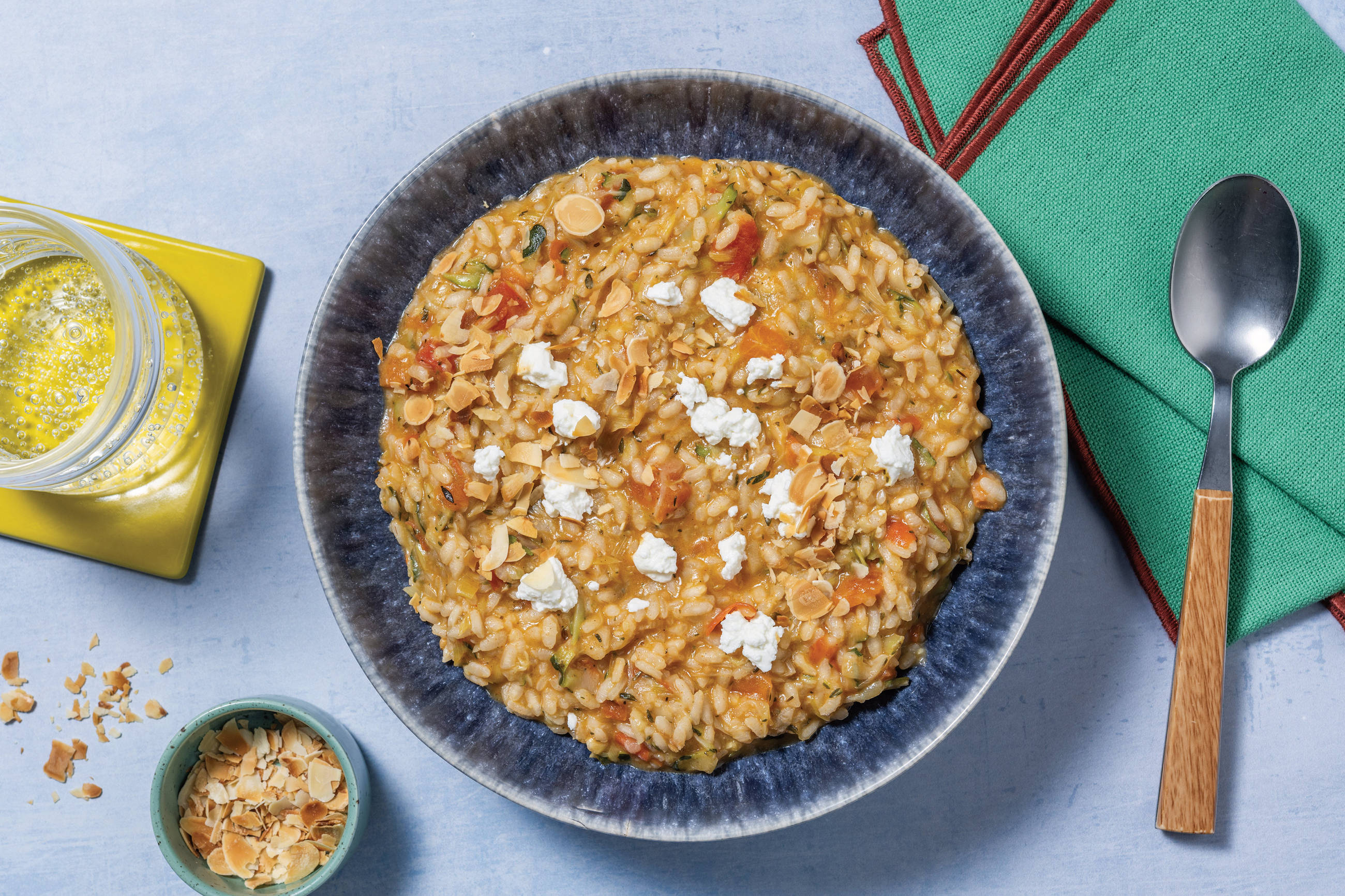 One-Pan Pesto Veggie Risotto