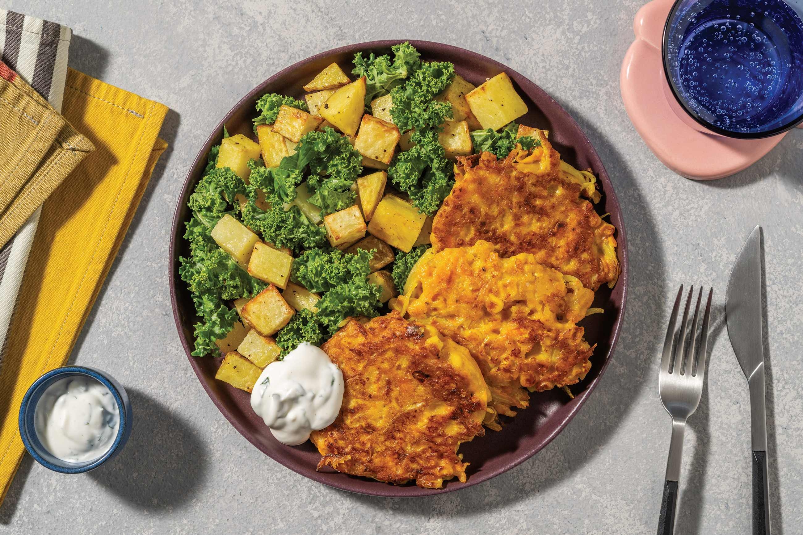 Mumbai Cheesy Corn Fritters & Chicken