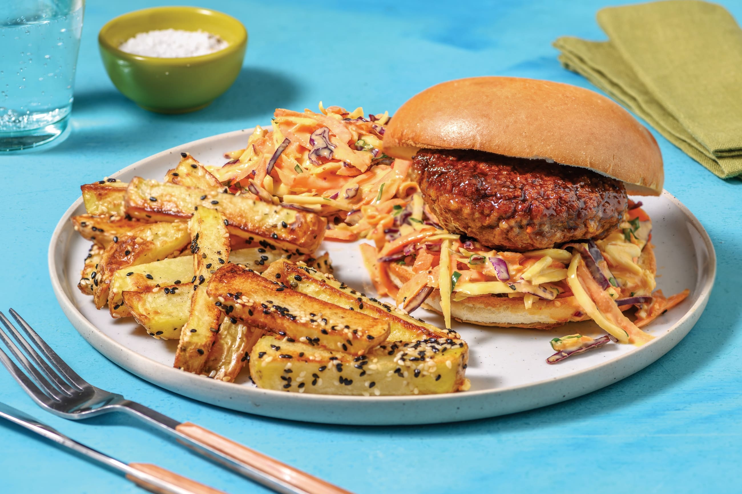 Teriyaki-Glazed Pork Burger