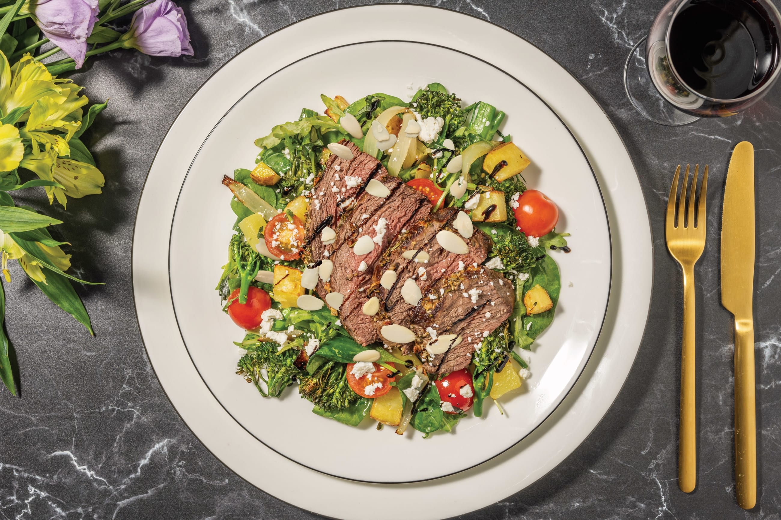 Dijon Beef Fillet & Roast Baby Broccoli Salad