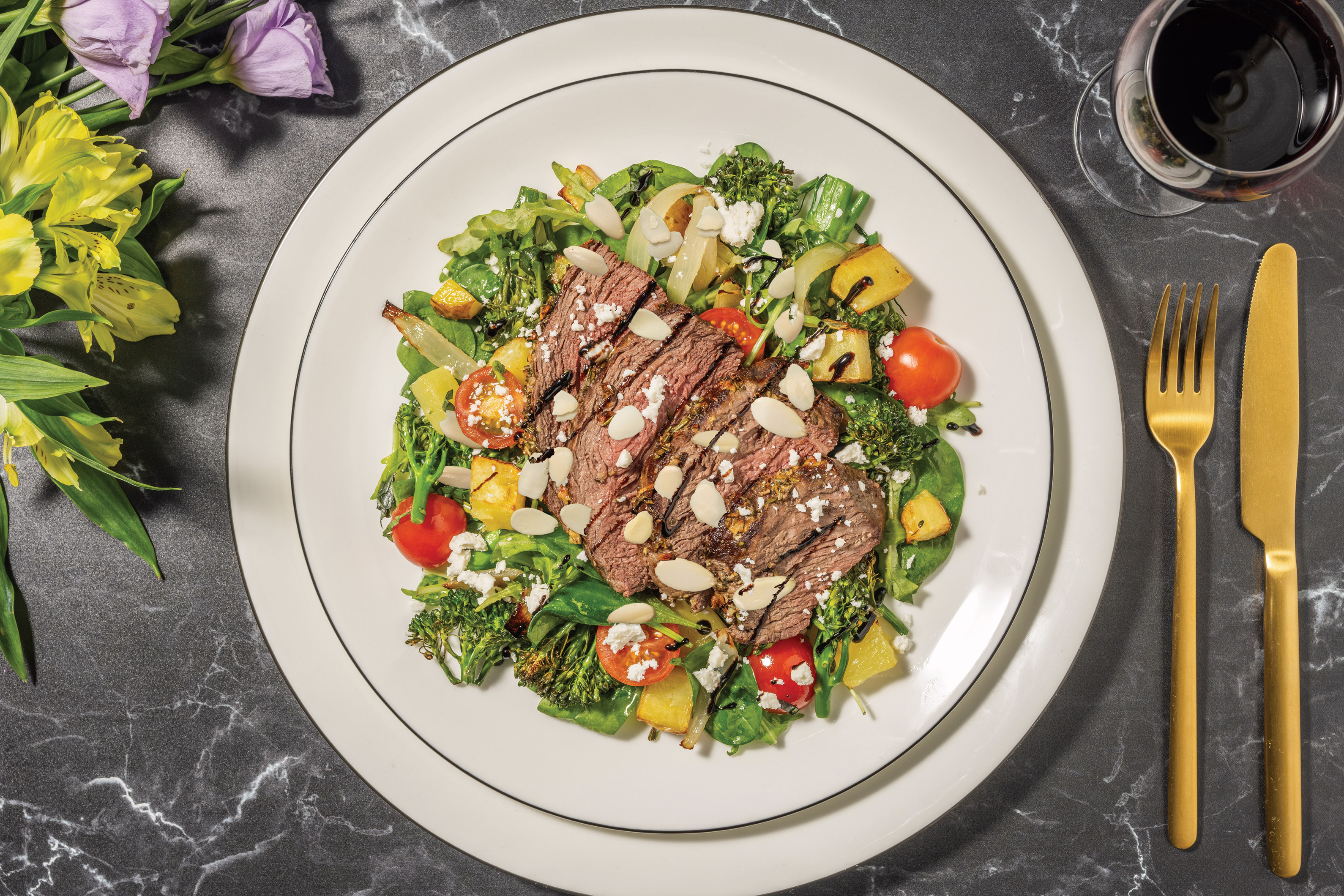 Dijon Beef Fillet & Roast Baby Broccoli Salad