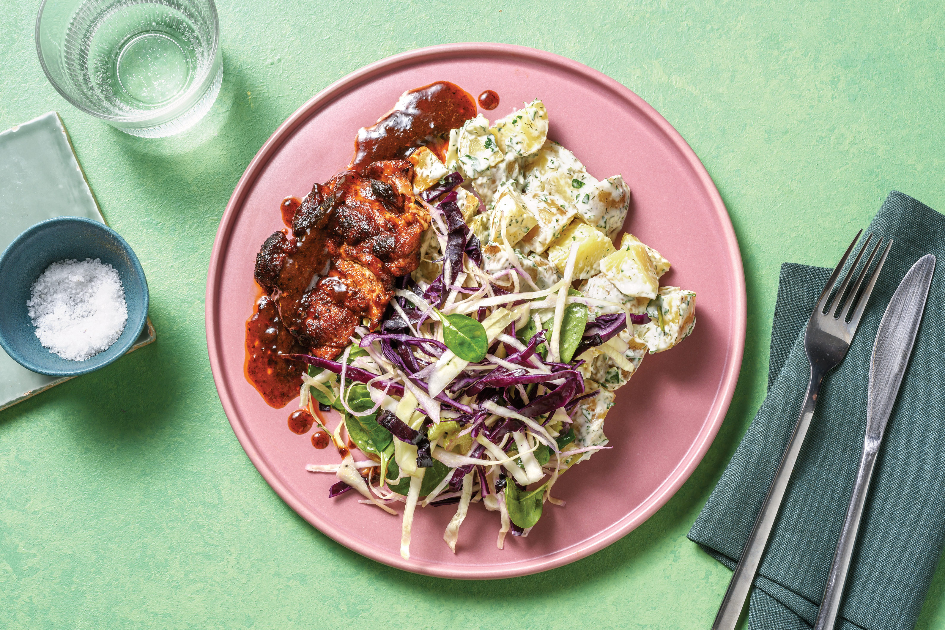 Quick BBQ Chicken & Creamy Potato Salad