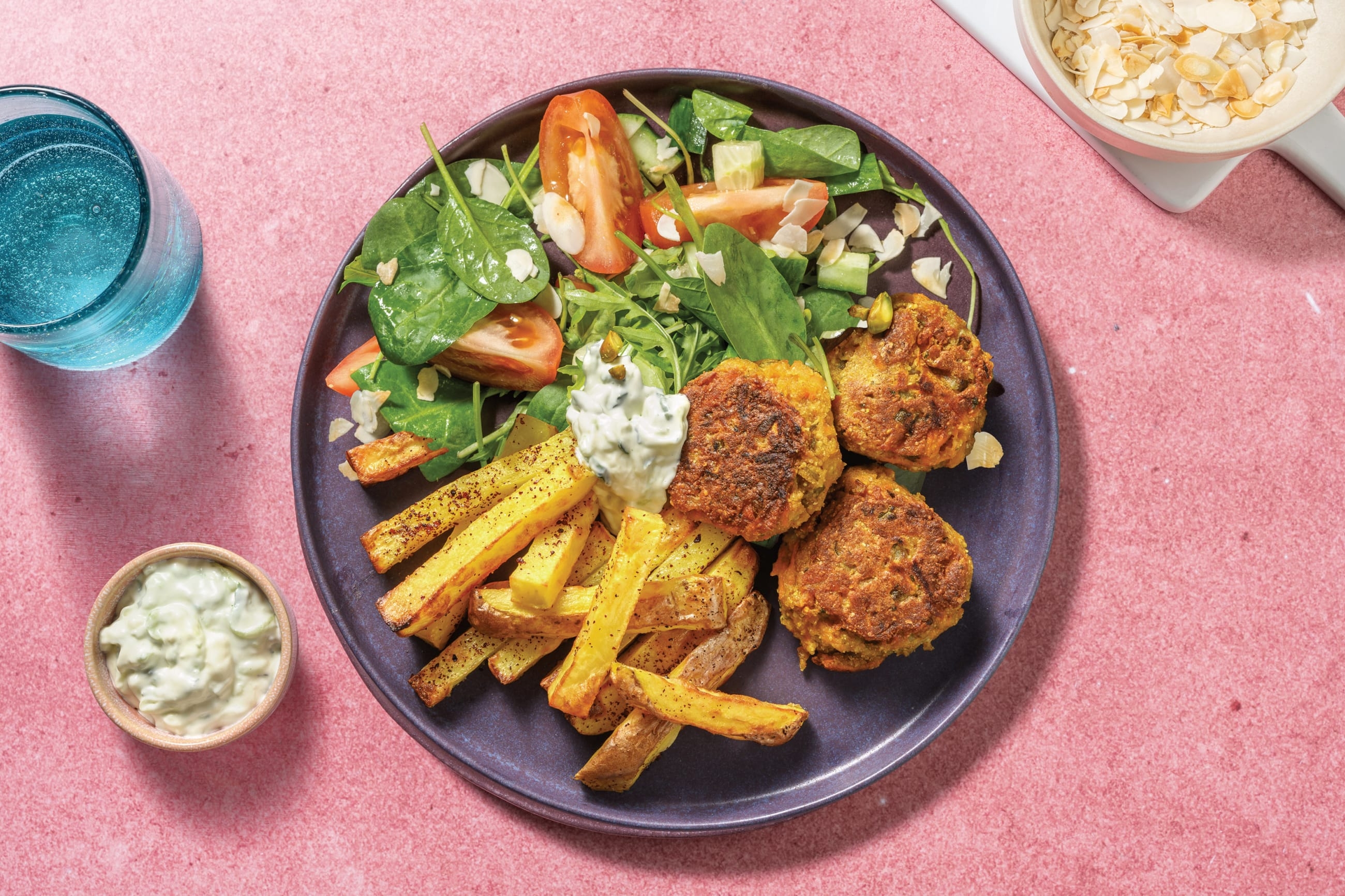 Turkish-Style Falafels, Chicken & Zesty Fries