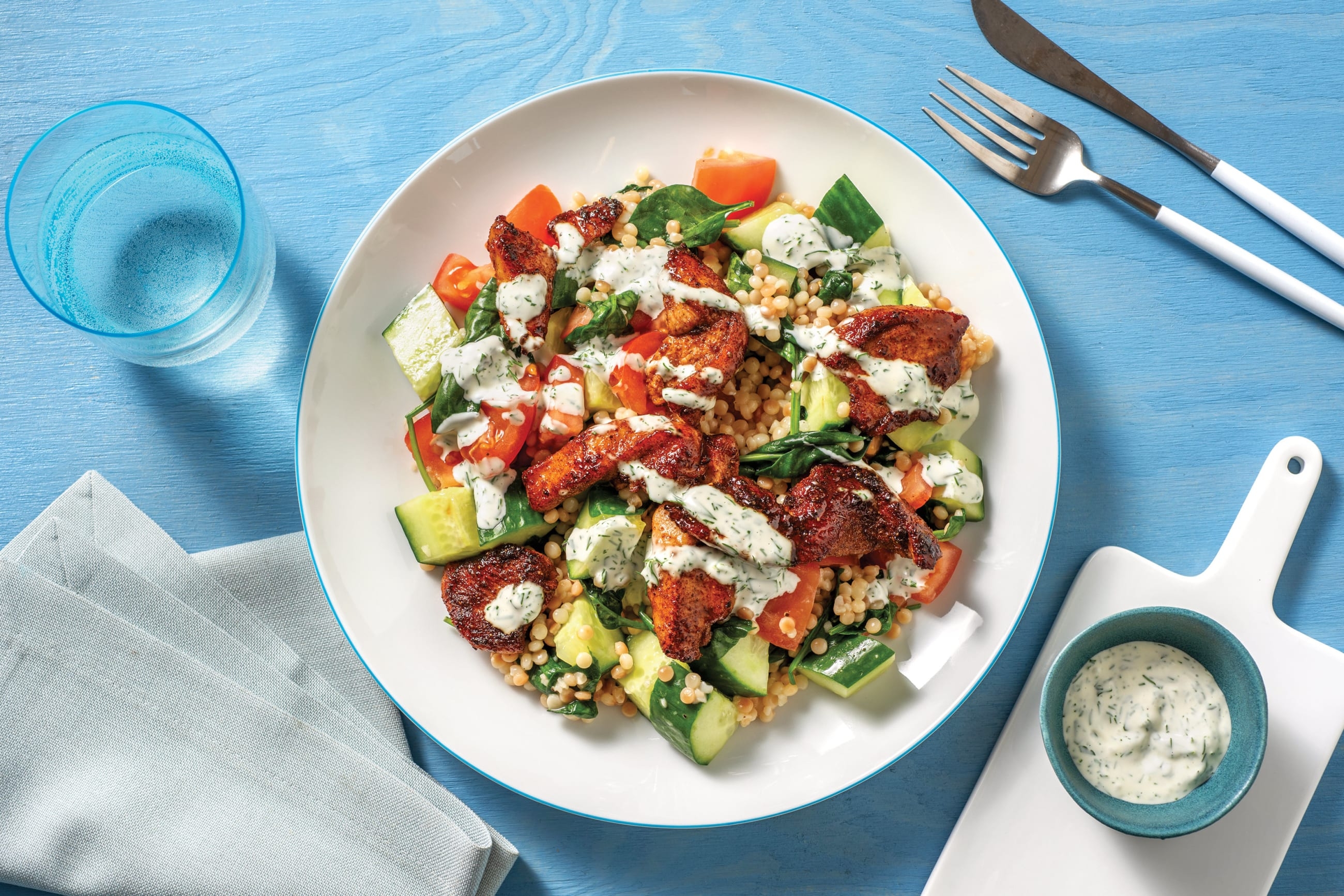 Honey Chicken & Pearl Couscous Bowl