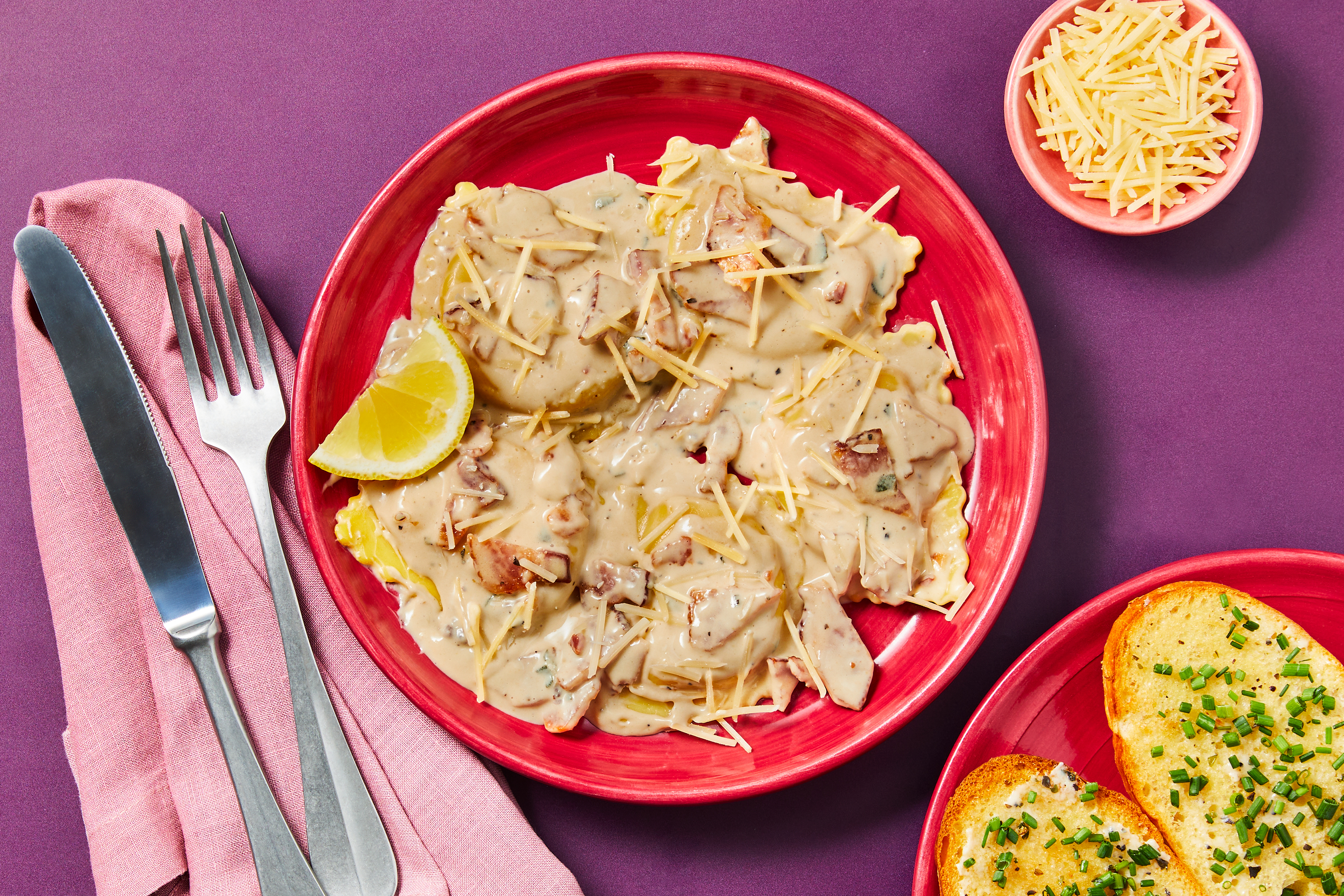 Butternut Squash Agnolotti with Bacon