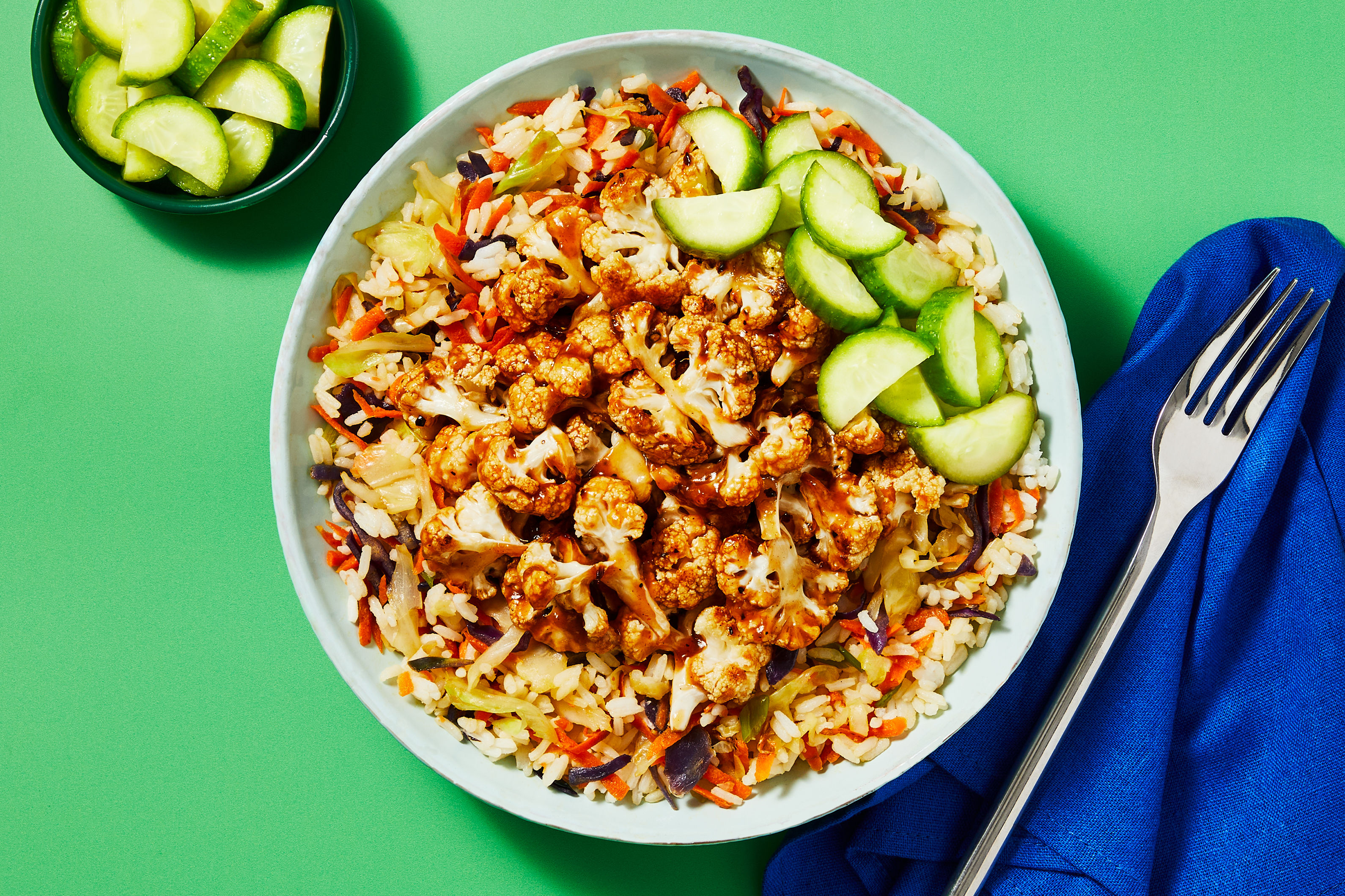 Sweet Heat Shrimp & Cauli Bowls