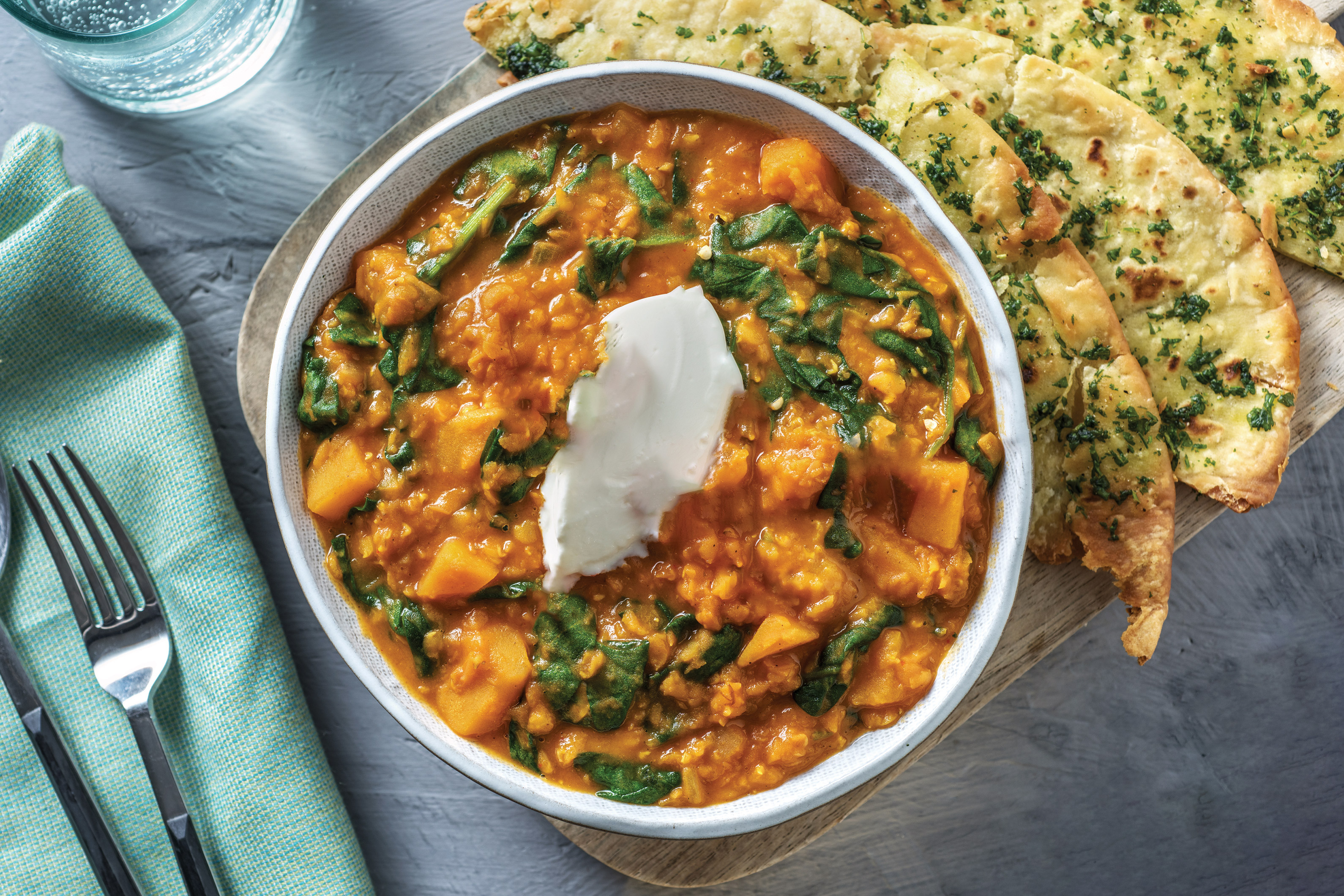 Indian Coconut Chicken, Lentil & Veggie Dhal