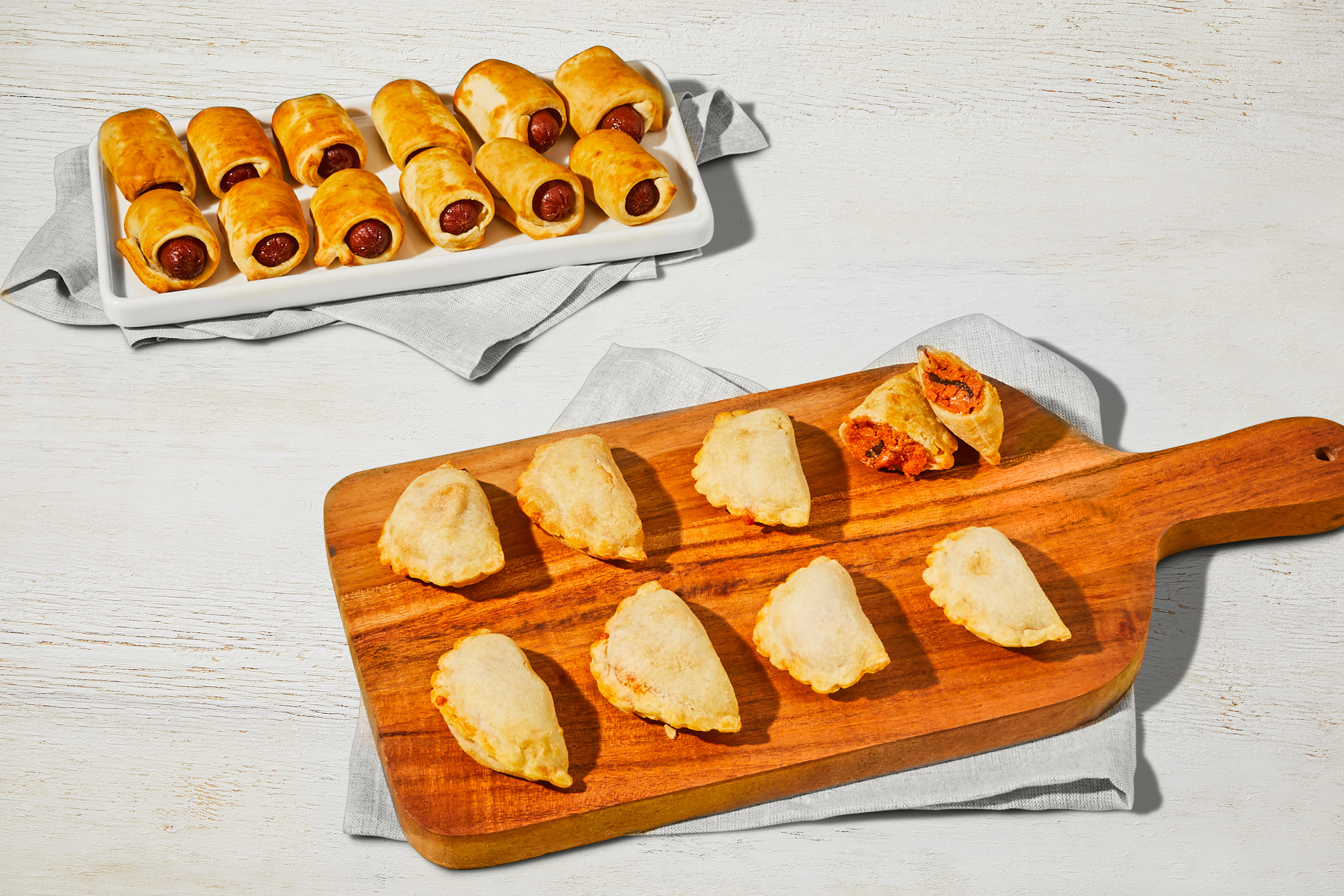 Beef Bagel Dogs & Pizza Empanadas