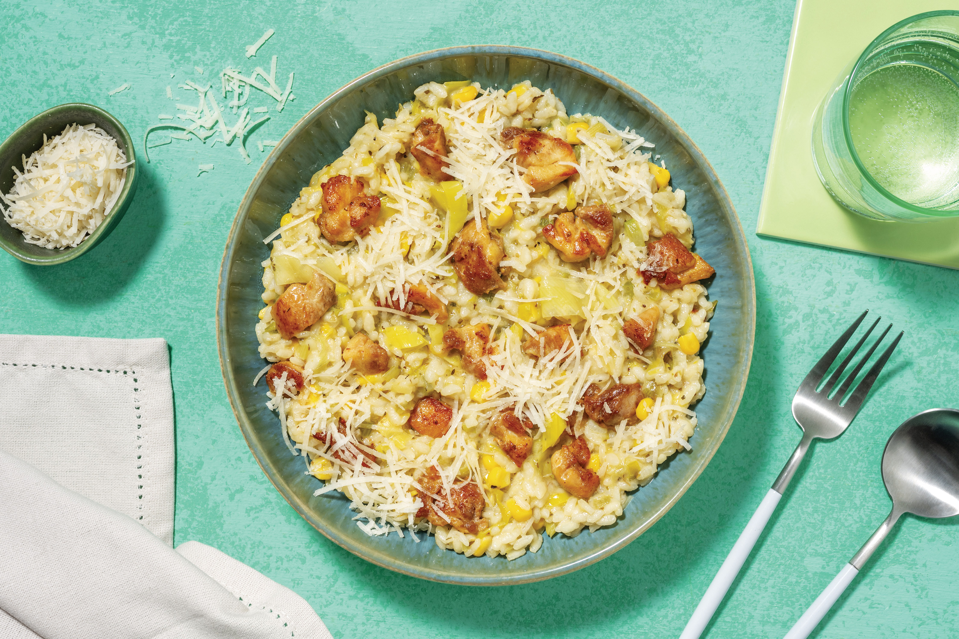 Garlicky Dijon Chicken Risotto