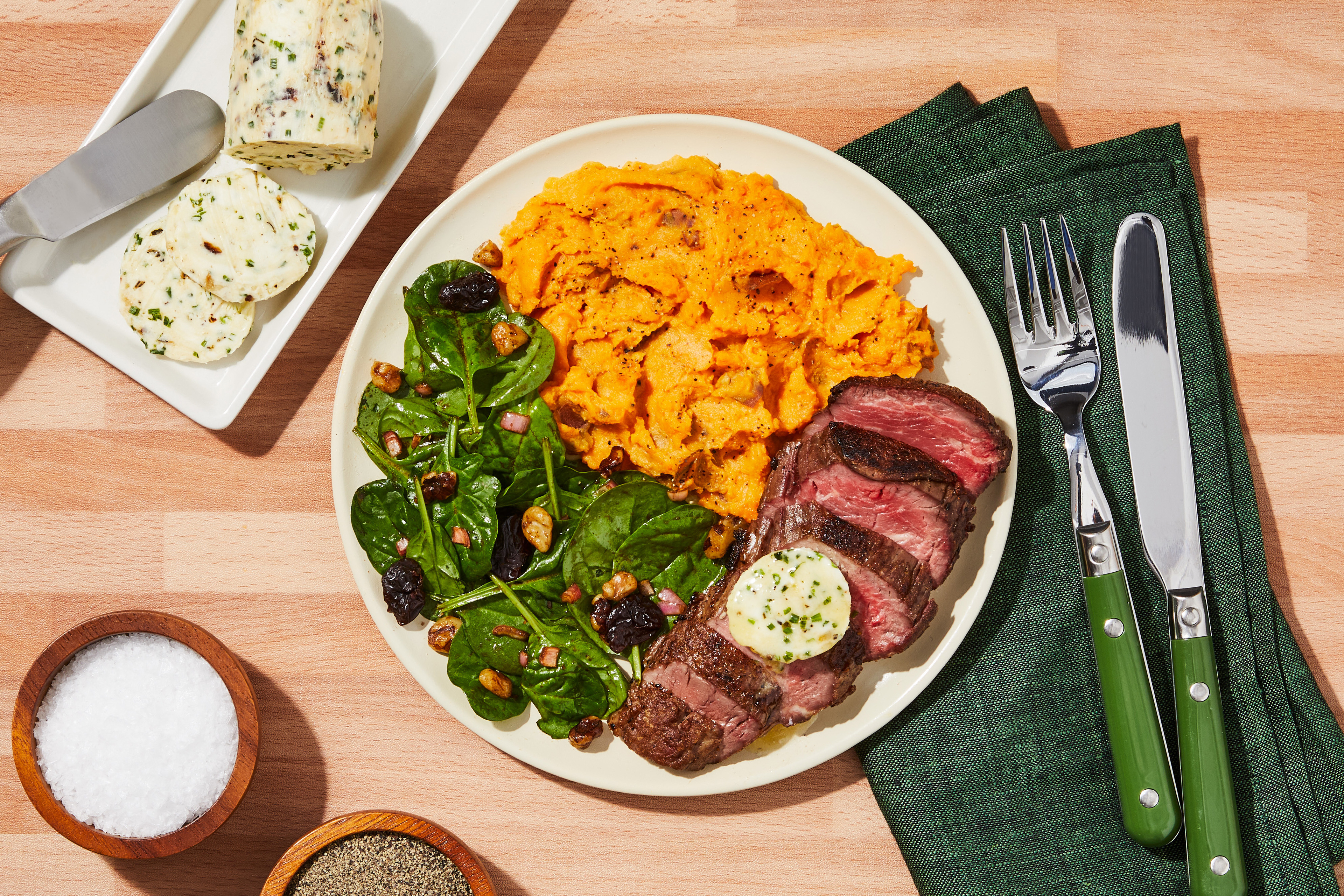 Steak & Roasted Garlic–Rosemary Butter