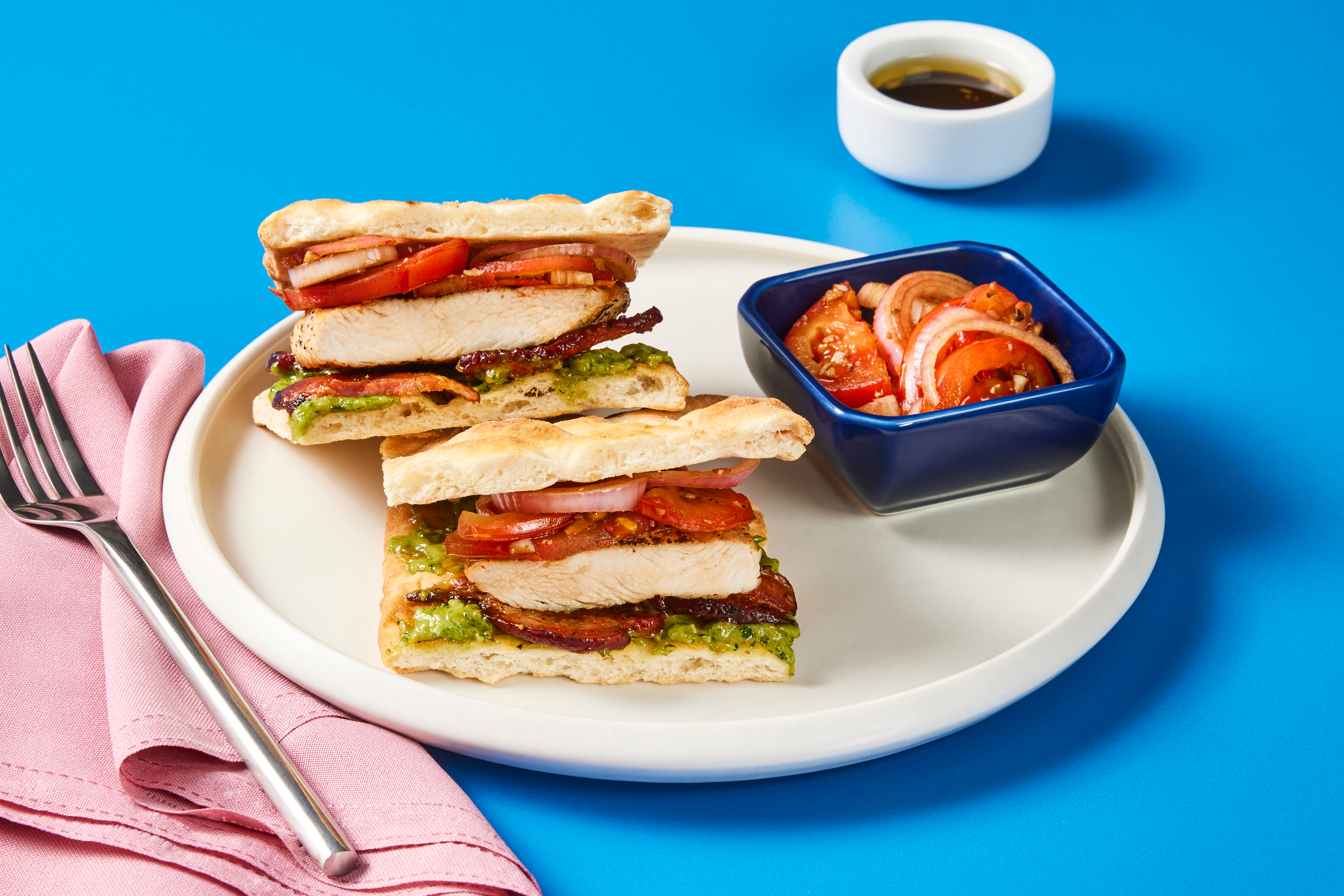 Chicken, Bacon & Basil Mayo Sandwiches