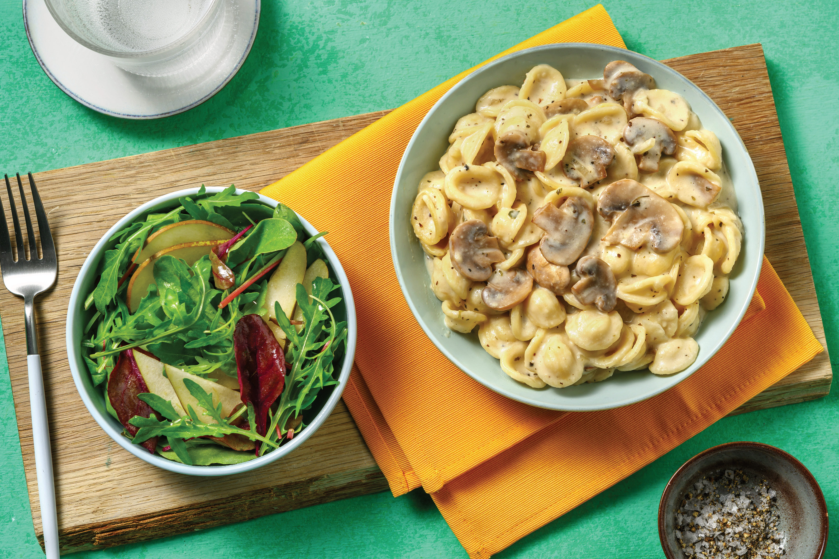 One Pot Garlic-Mushroom Orecchiette