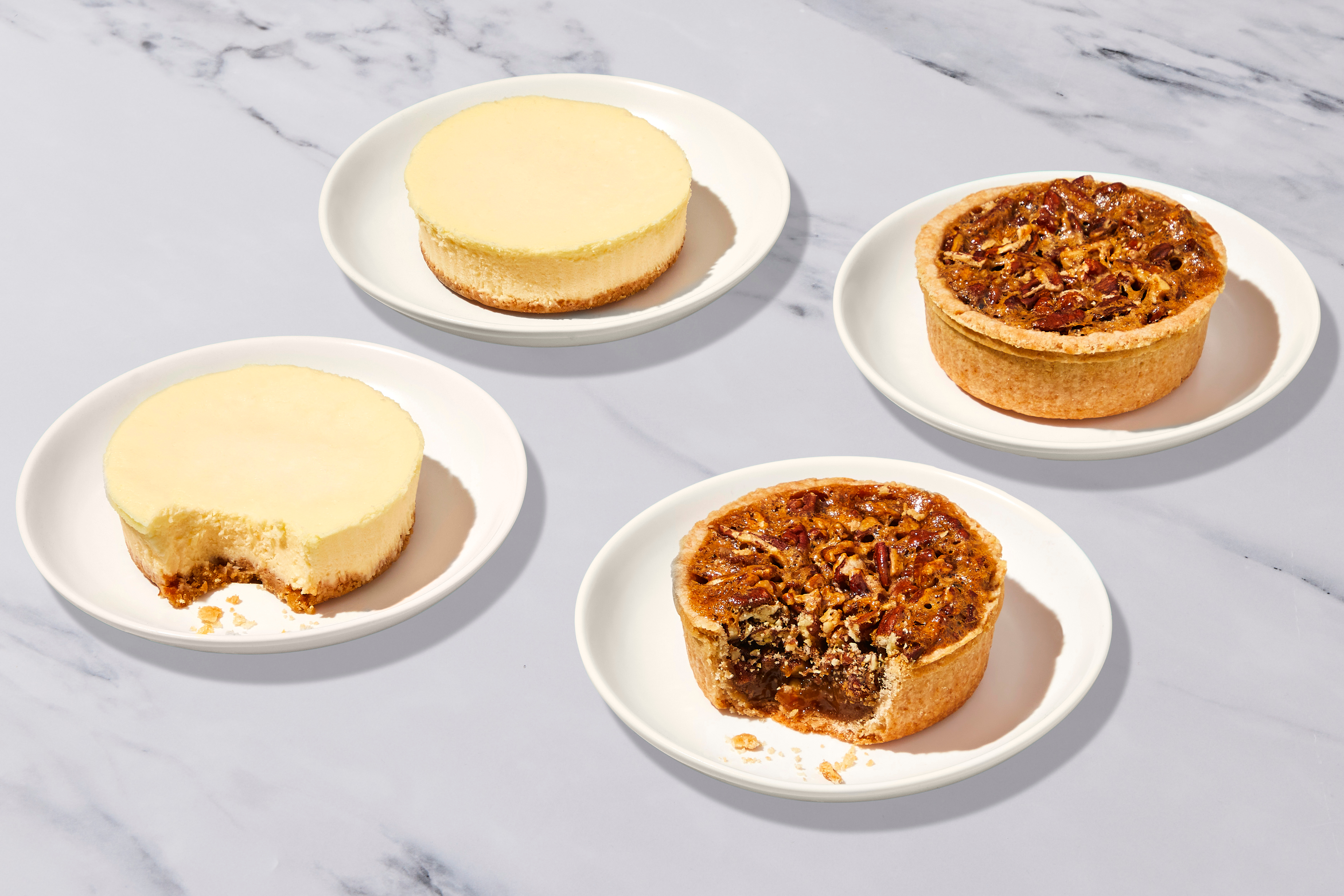Vanilla Cheesecake + Mini Pecan Pie