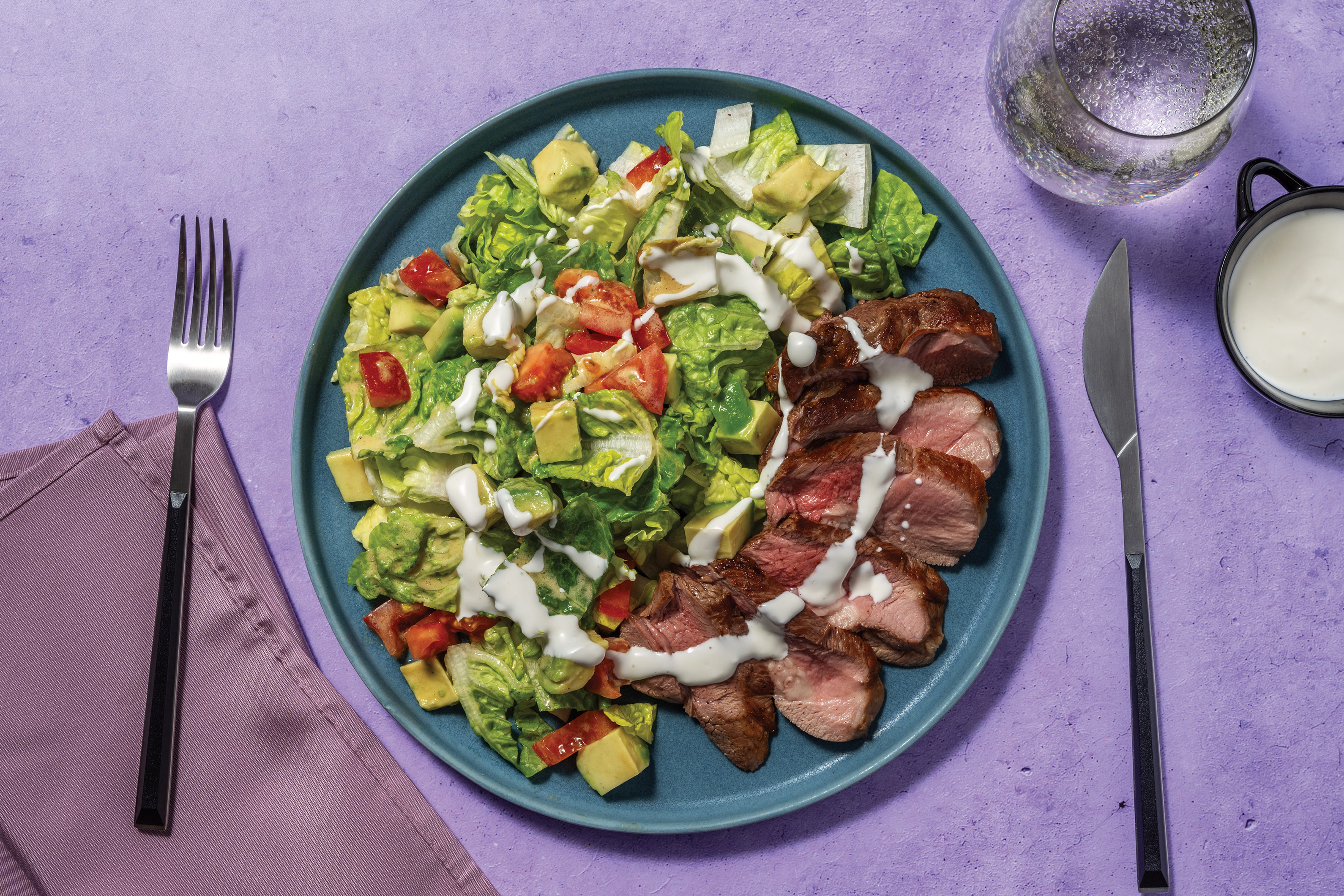 Easy Lamb Rump & Avocado Cos Salad