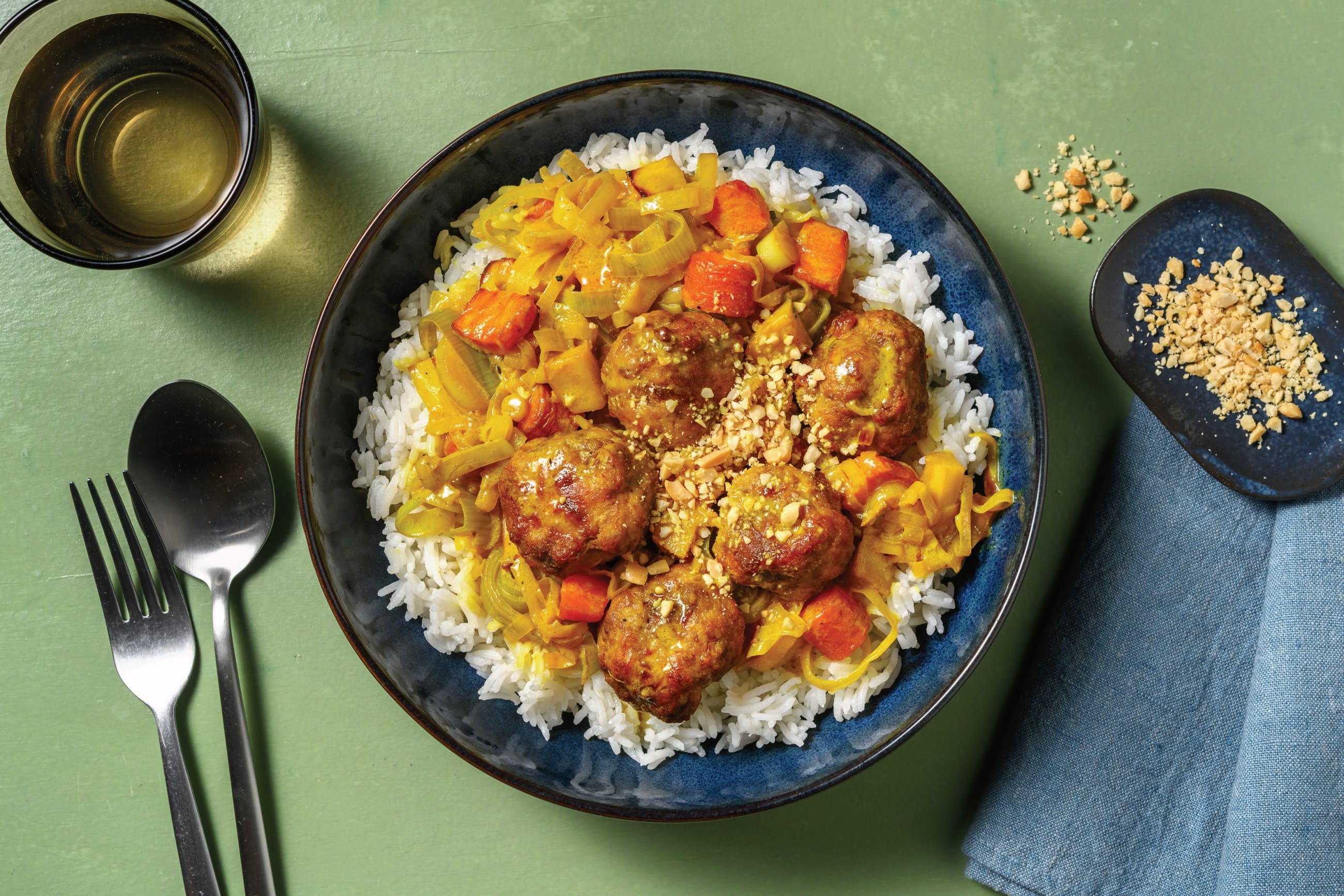 Southeast Asian Beef & Pork Meatball Curry