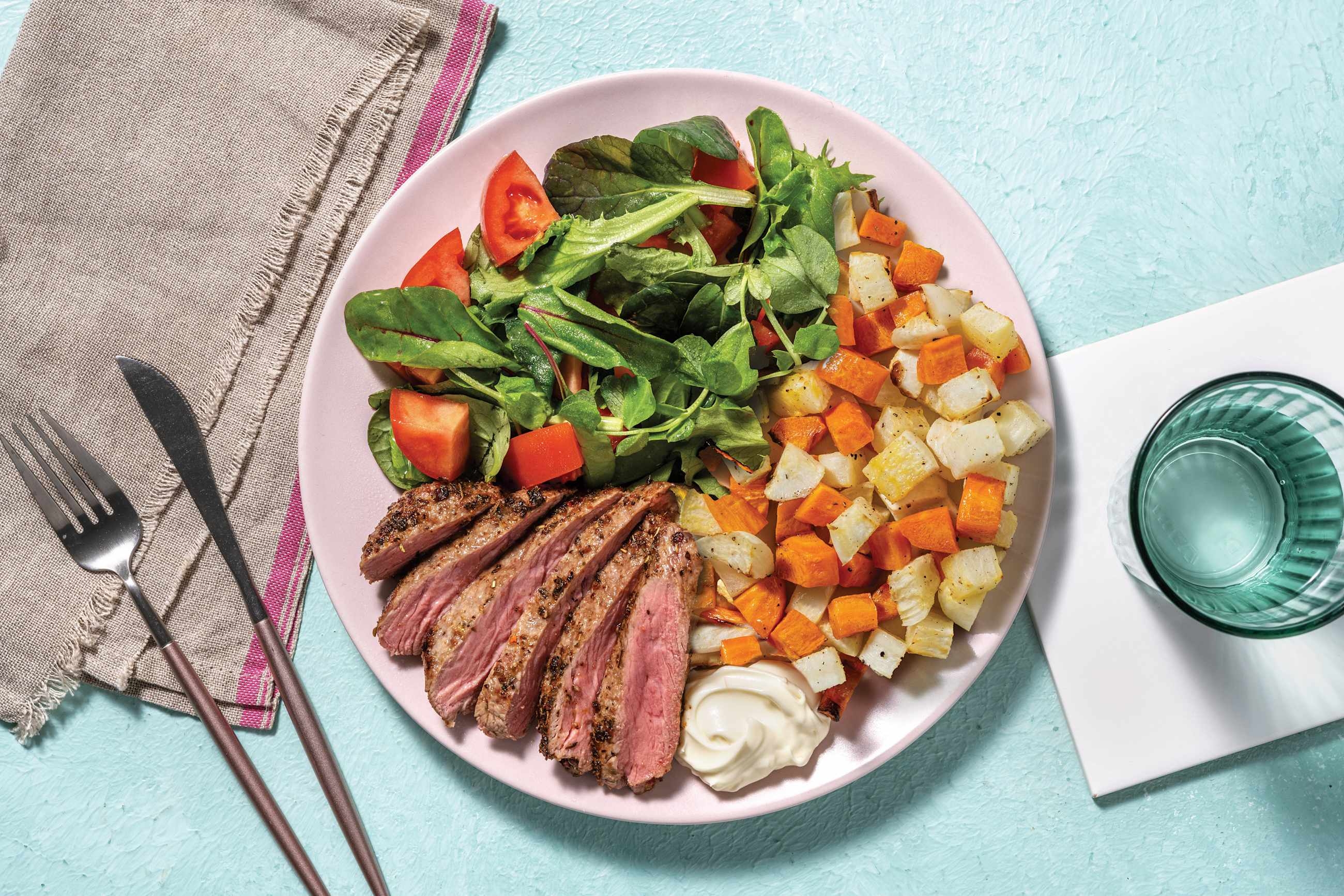 Chimichurri Beef Rump & Roast Veggies