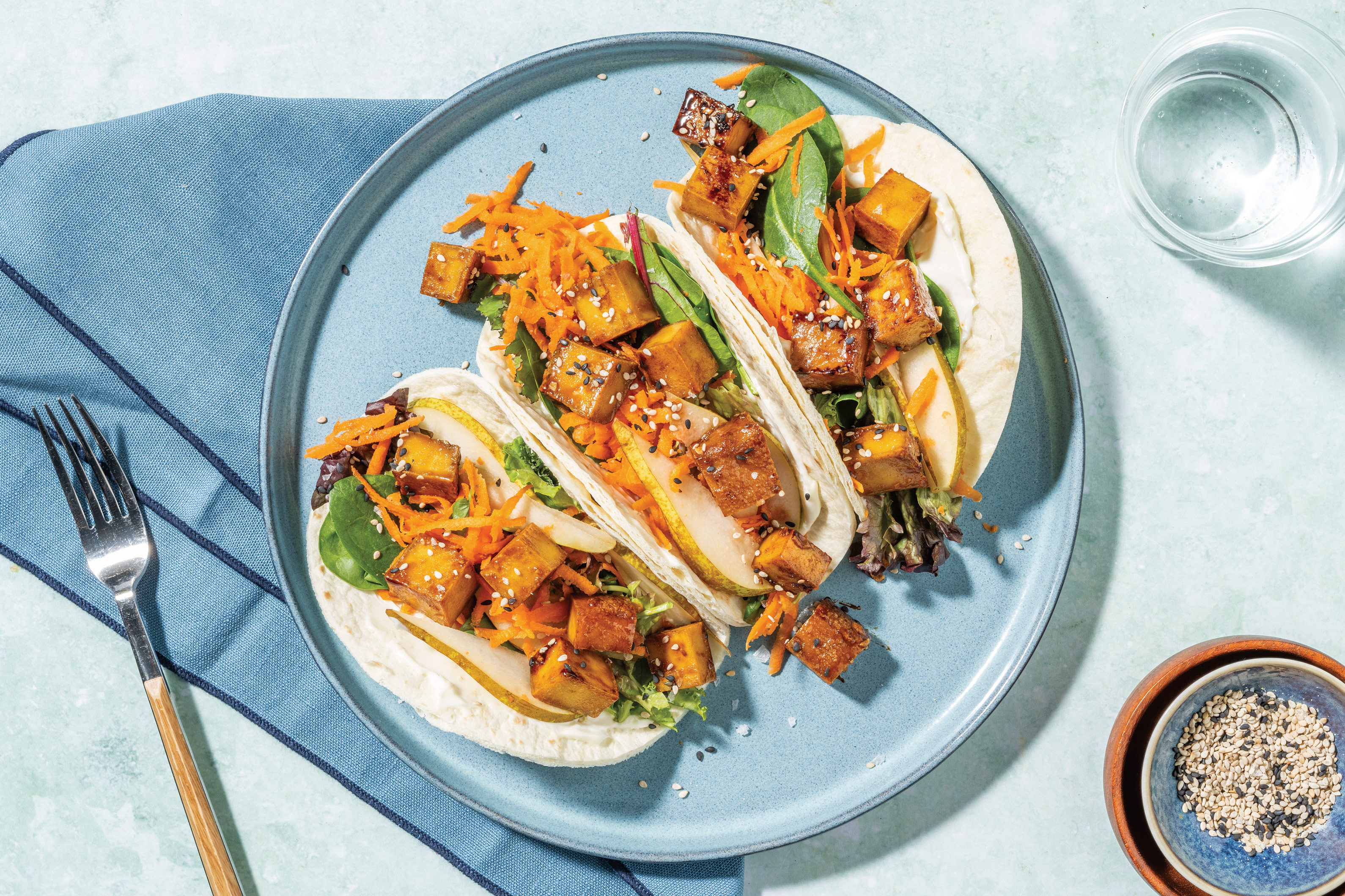 Honey-Soy & Garlic Tofu Tacos
