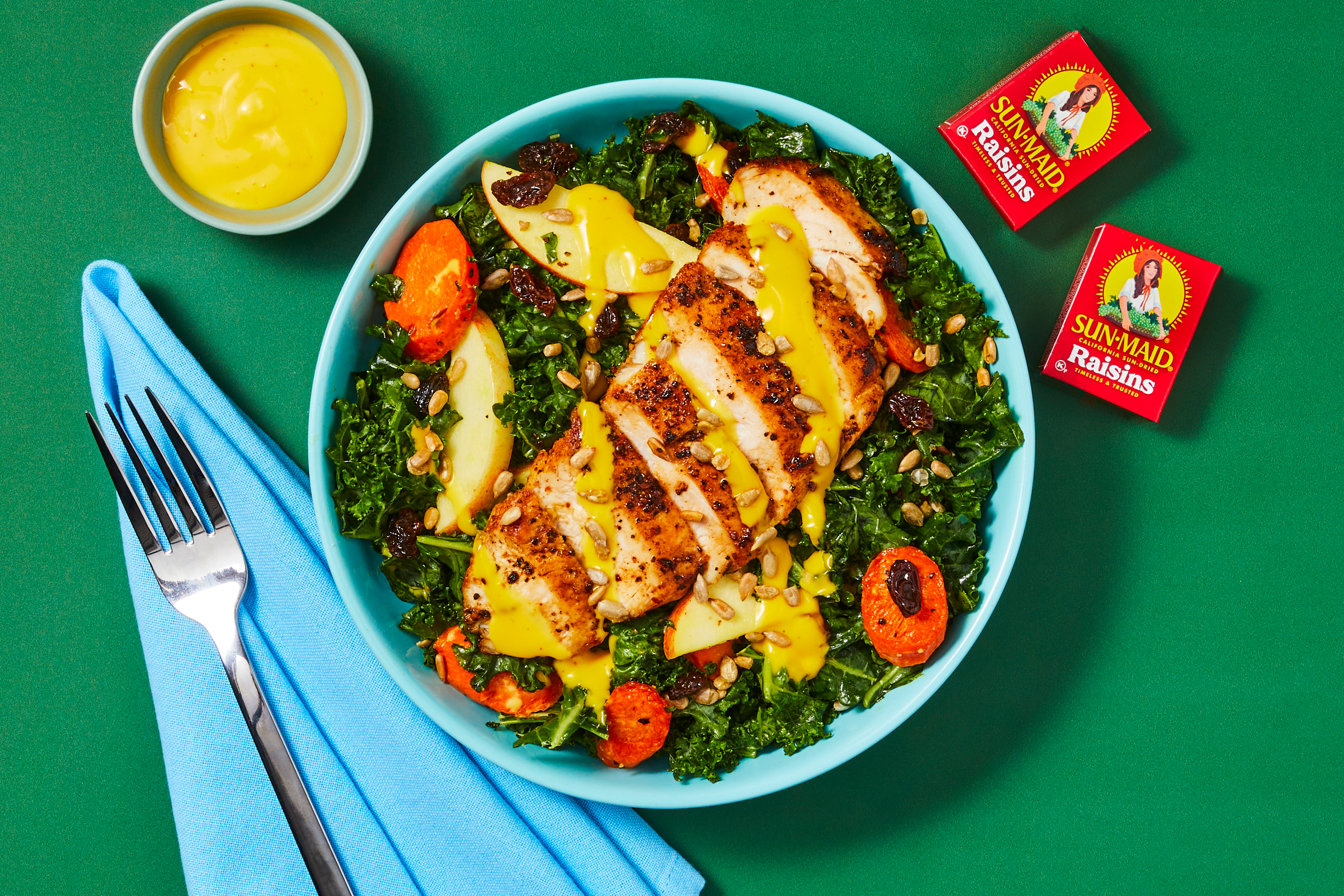 Smoky Brown Sugar Chicken & Kale Salad