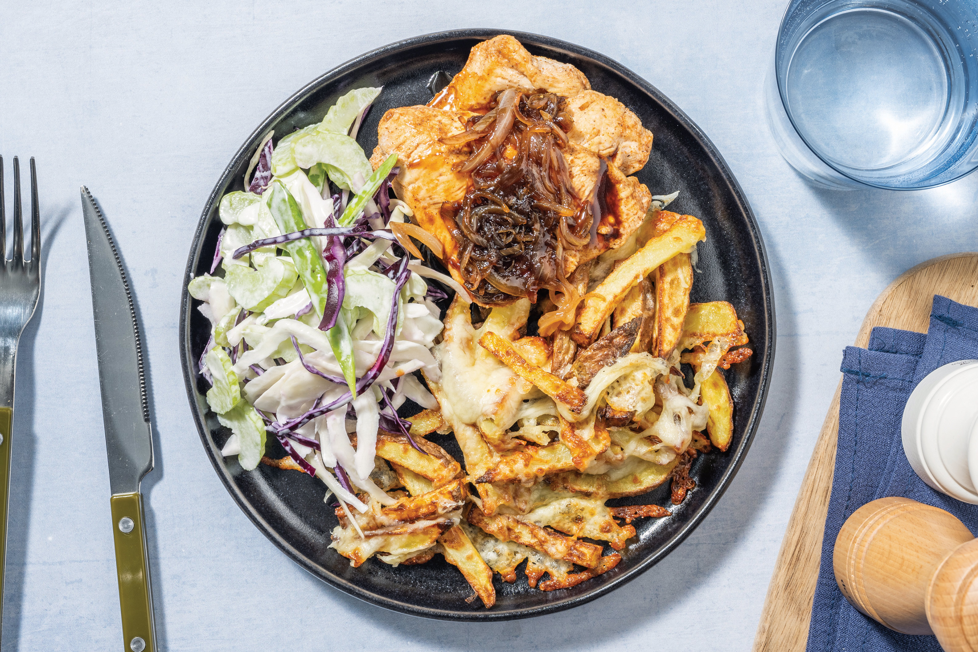 Spiced Chicken & Red Wine Onion Sauce