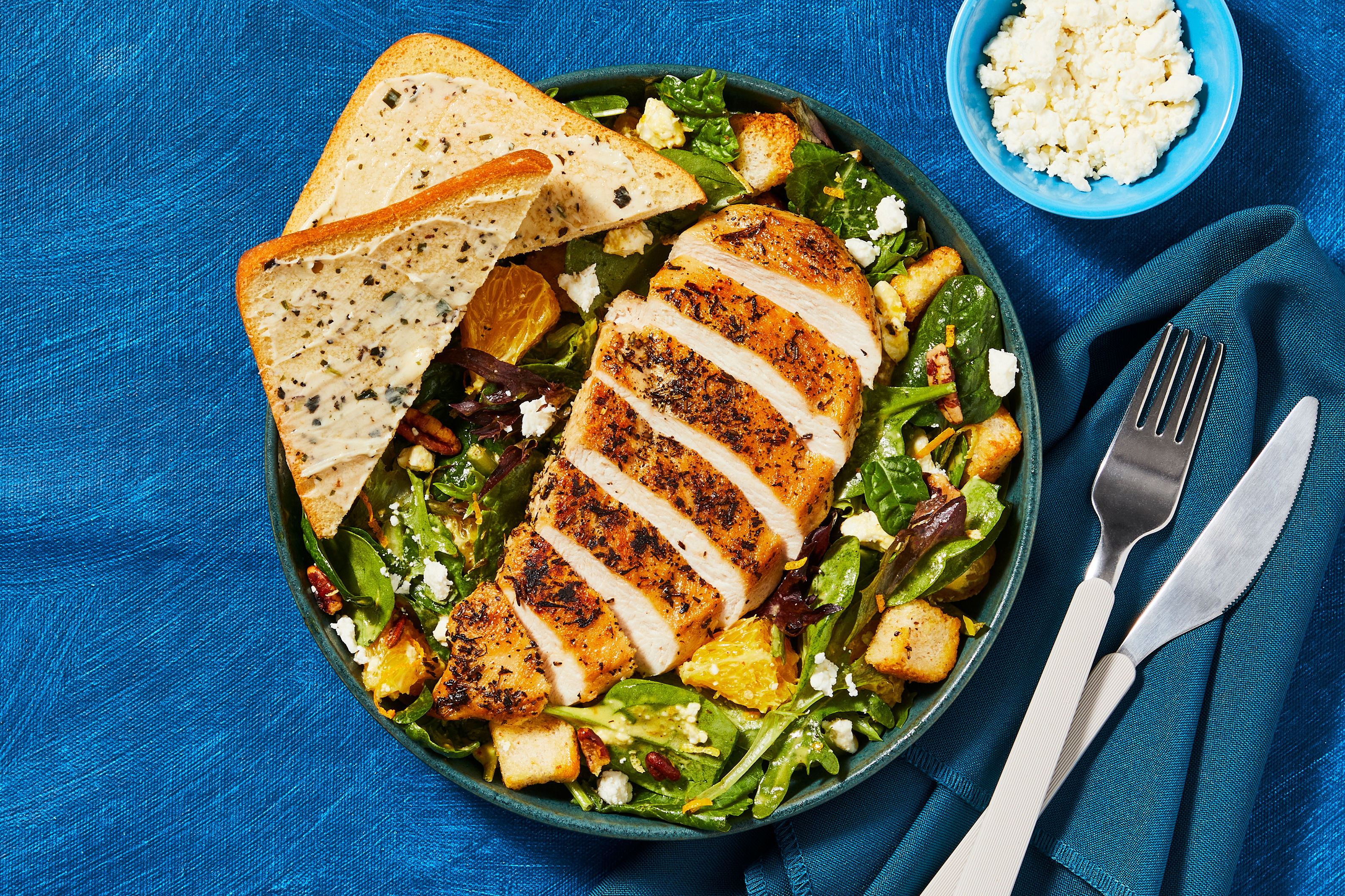 Herbed Chicken with Feta & Orange Salad