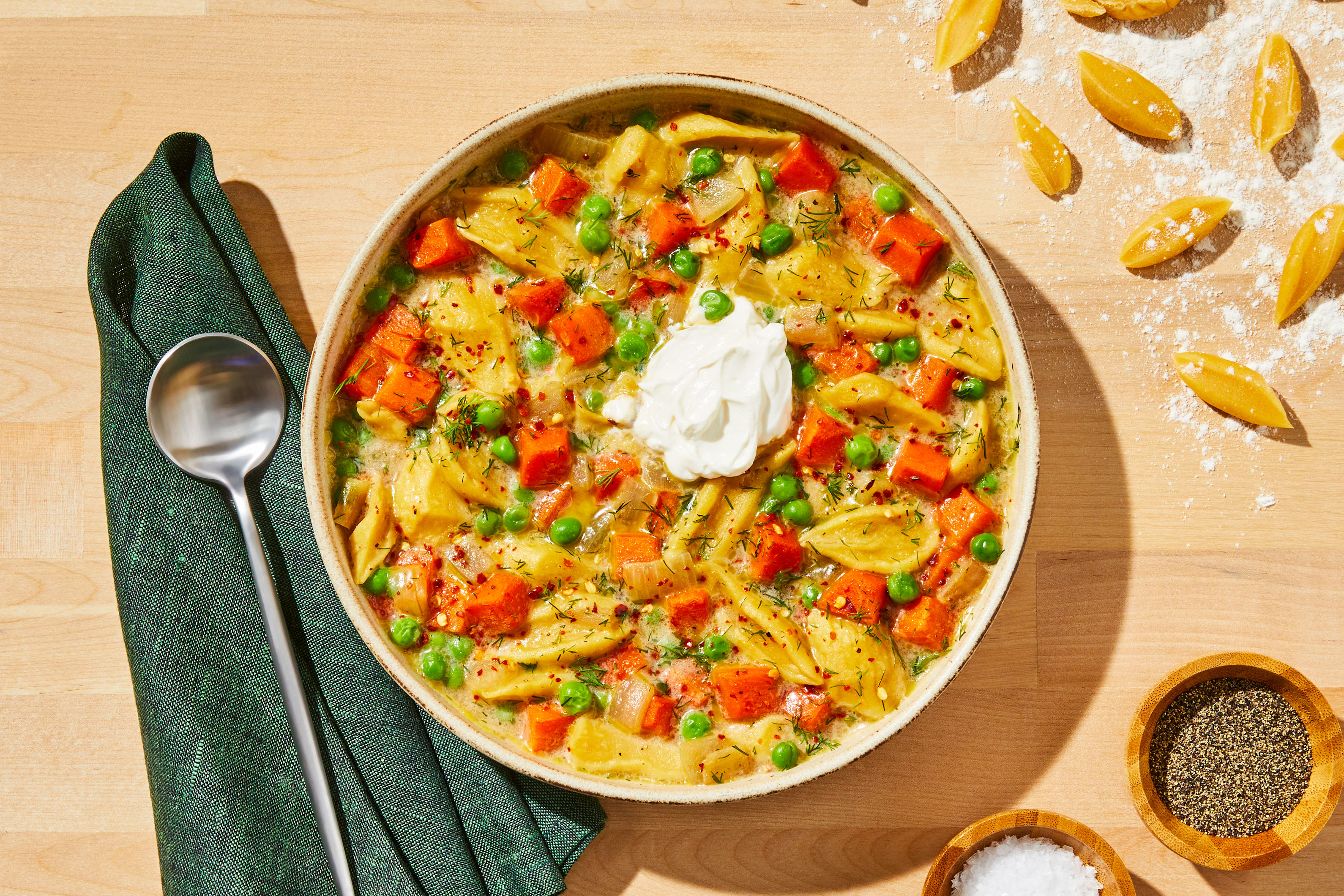 Garden Veggie Soup with Homemade Noodles