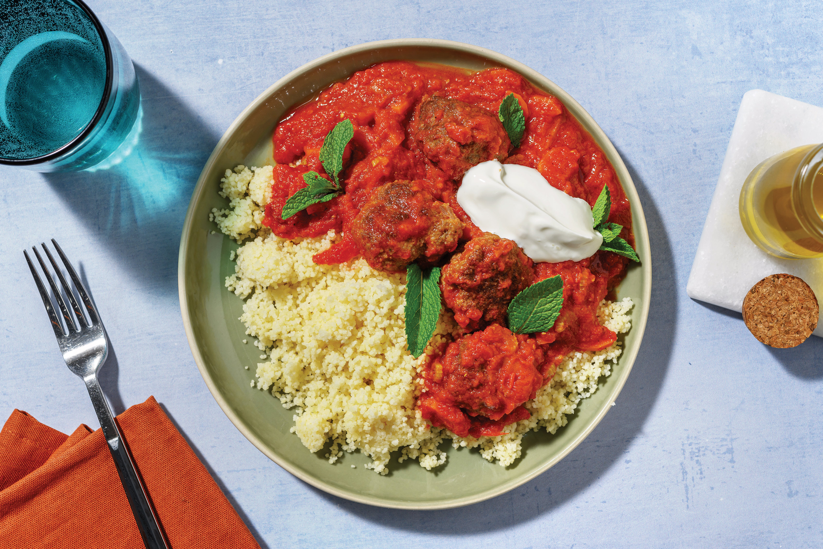 One-Pot Moroccan Lamb Meatball & Veggie Stew