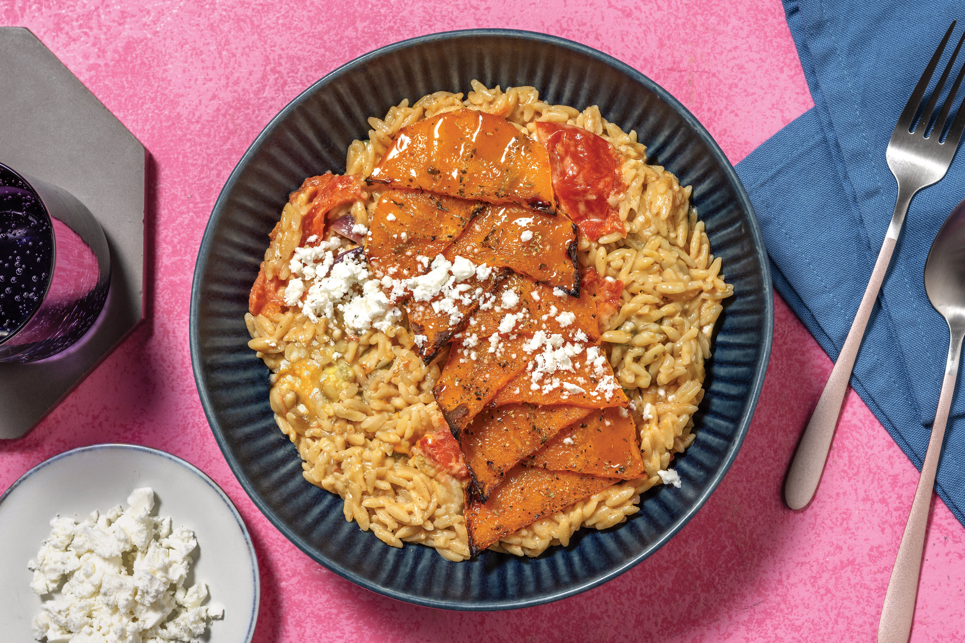 Honey Roasted Pumpkin & Creamy Leek Risoni