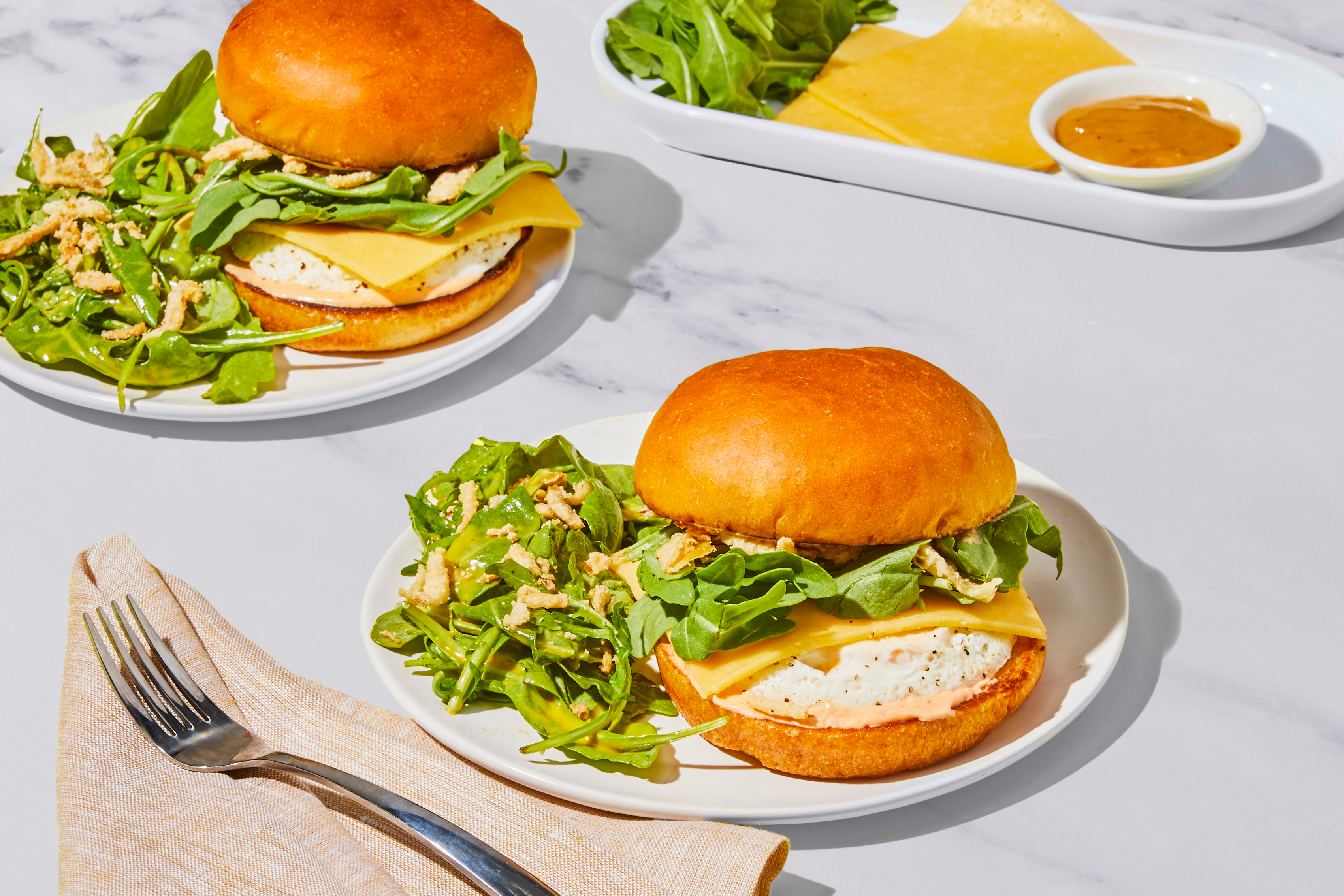 Gouda-Ful Egg & Crispy Onion Sammies