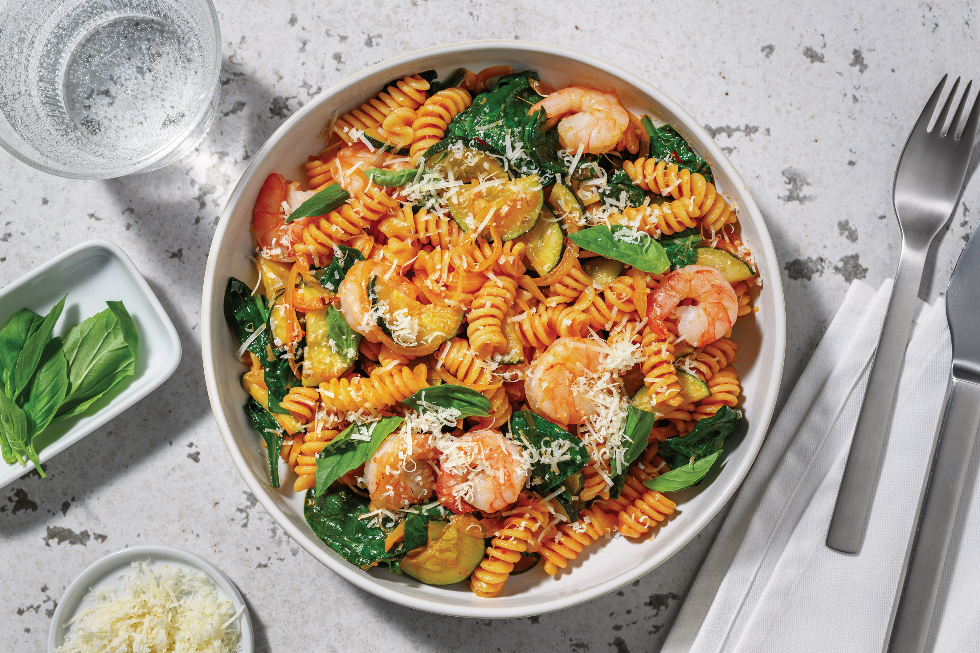 Arrabbiata Prawn & Courgette Fusilli