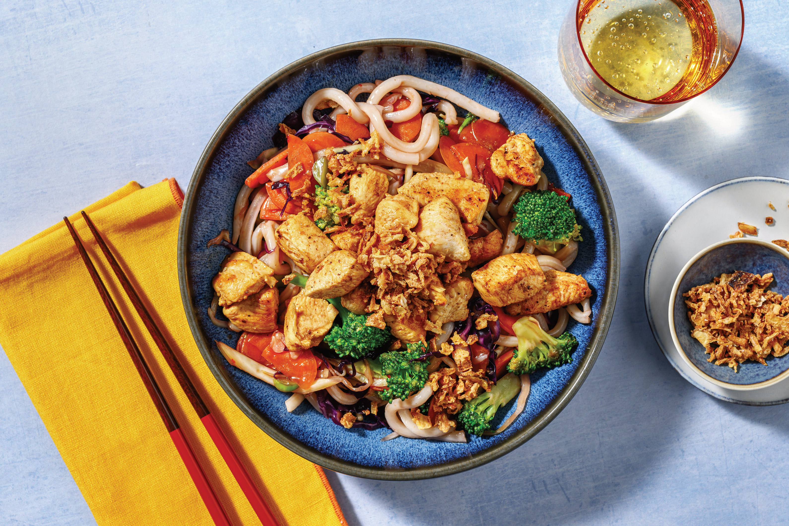Asian Chicken & Broccoli Udon Noodles