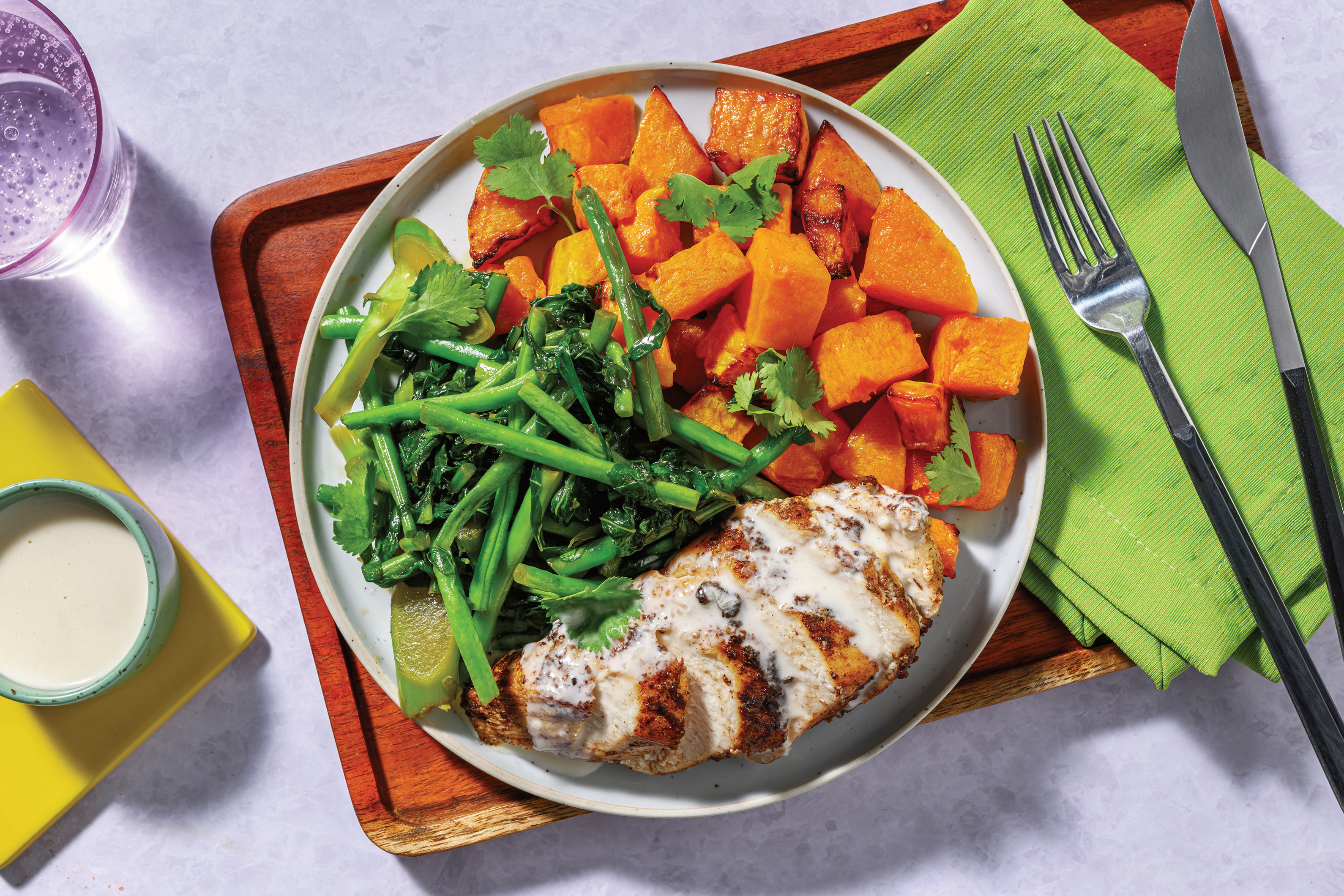 Southeast Asian Chicken & Roasted Pumpkin